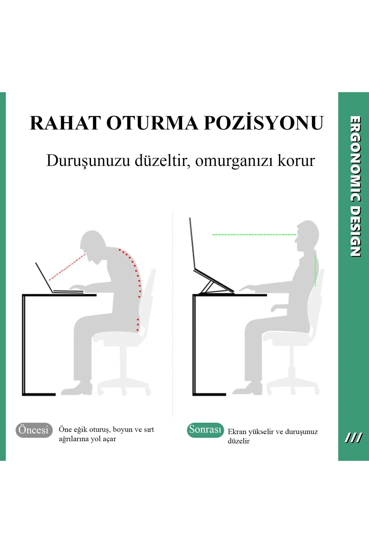 Miletus Laptop Standı Katlanabilir Telefon Tutuculu Laptop Tutucu Notebook Standı Bilgisayar Standı As