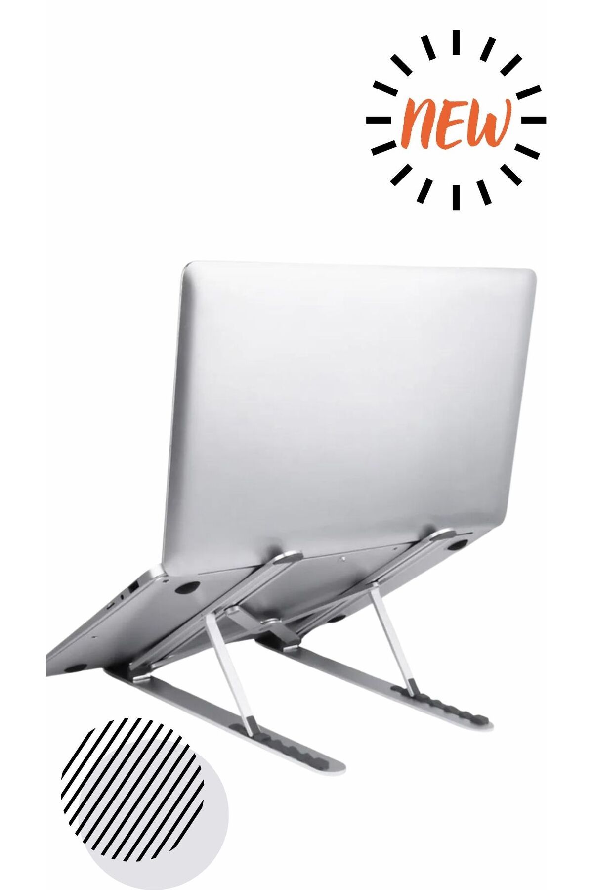 MrMac Laptop Standı Macbook Notebook Çok Fonksiyonlu Kademeli Ayarlanabilir Metal Stand Katlanır