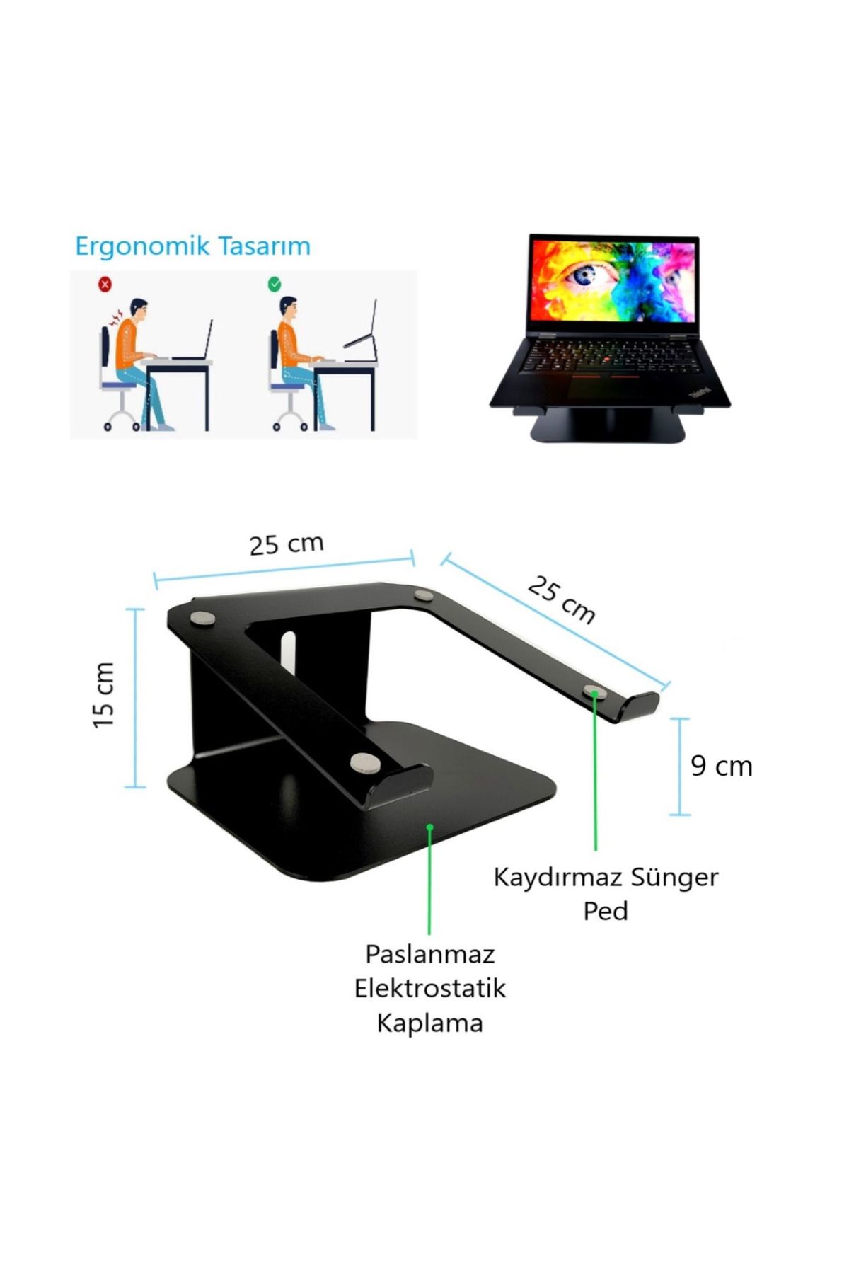 NEWOLEXX Laptop Standı Notebook Soğutucu Yükseltici Sehpa-Metal