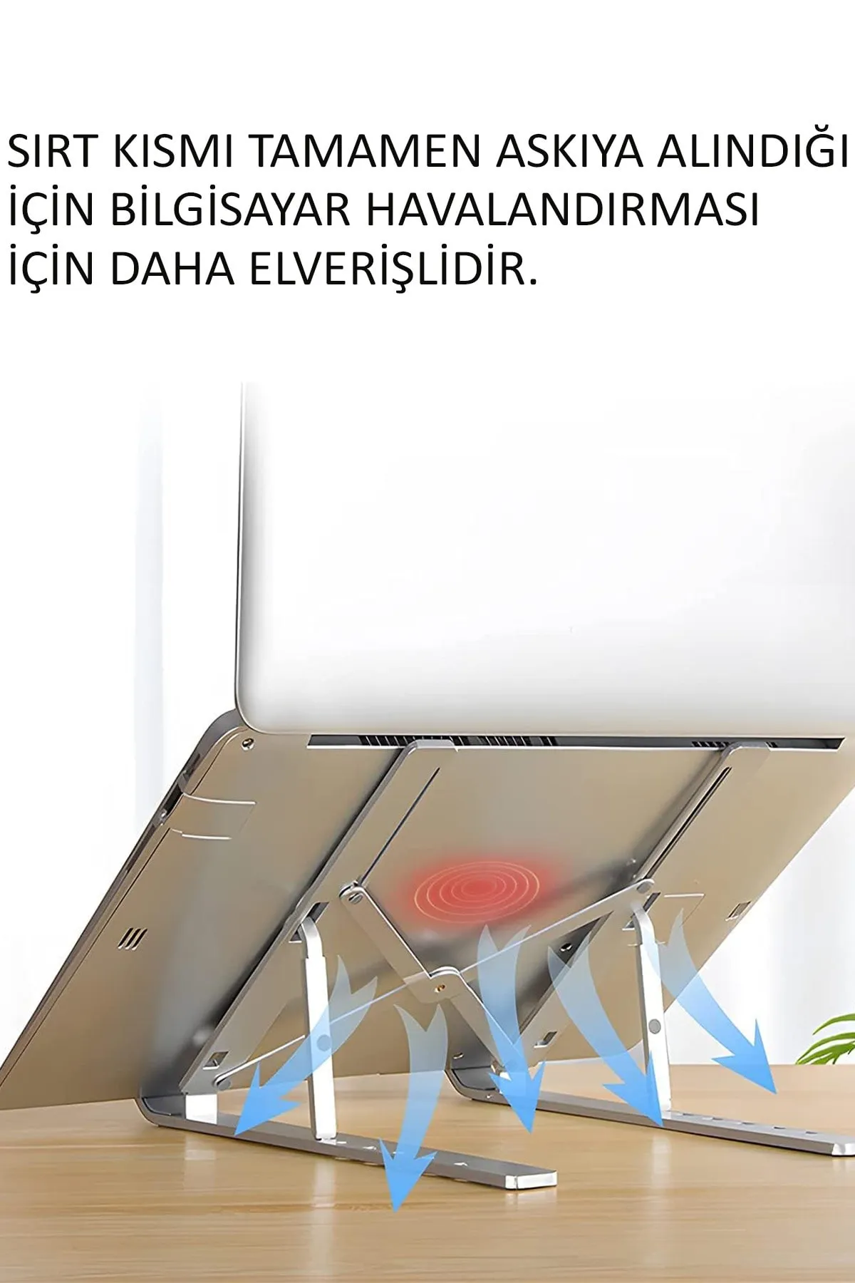 Duffa Laptop Yükseltici Stand Ayarlanabilir Macbook Notebook Altlık Metal Dizüstü Bilgisayar Tutucu