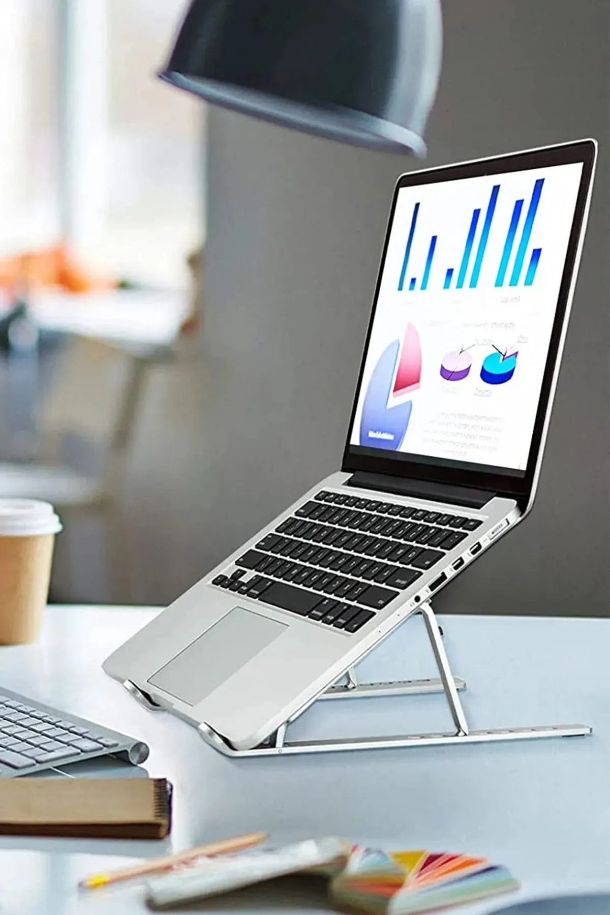 MAGİCSTYLE Laptop Yükseltici Tablet Standı Notebook Macbook Altlığı Metal Dizüstü Bilgisayar Tutucu Soğutucu