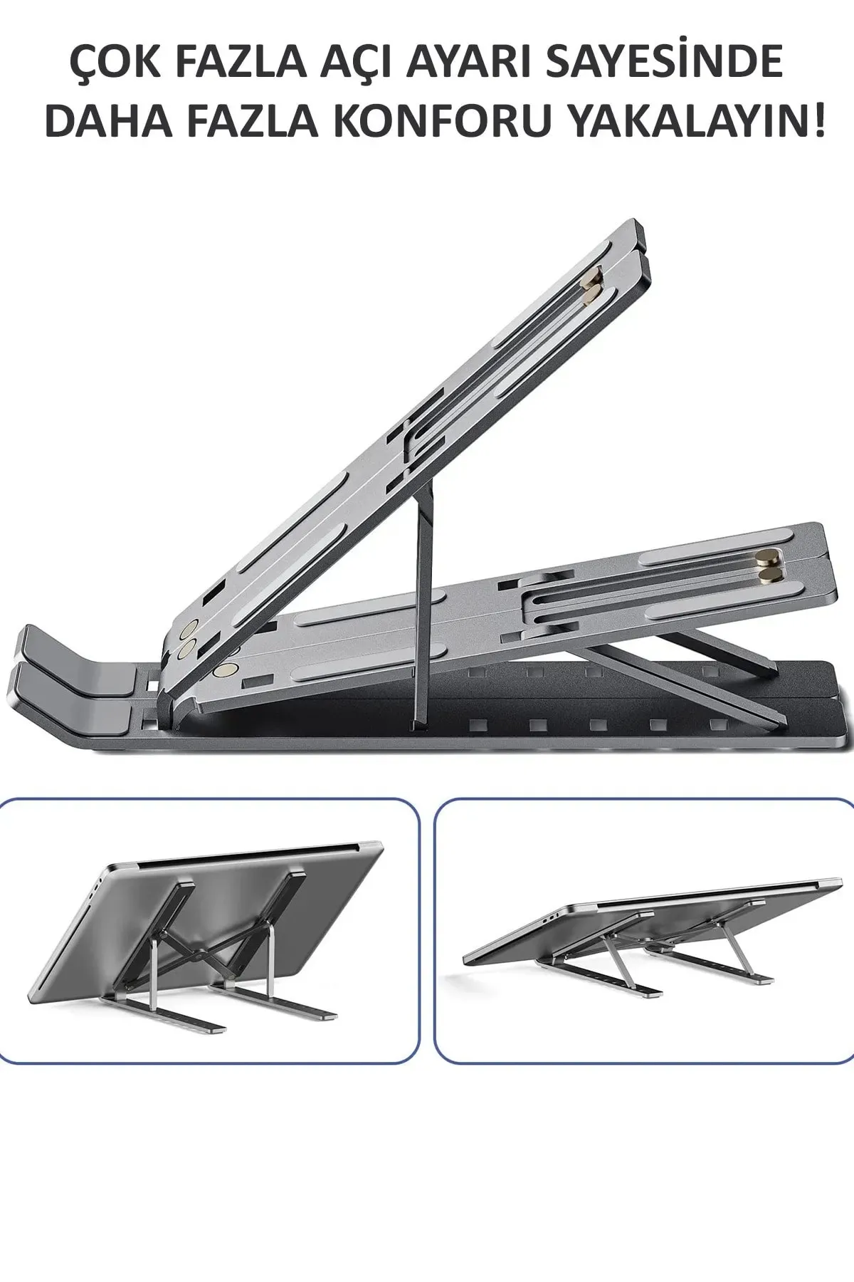 MAGİCSTYLE Laptop Yükseltici Tablet Standı Notebook Macbook Altlığı Metal Dizüstü Bilgisayar Tutucu Soğutucu