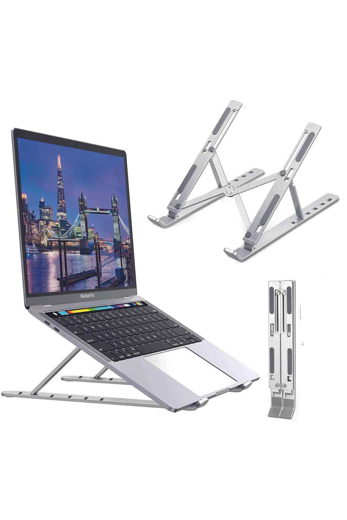 Beatitude Laptop Yükseltici Uyumlu  Tablet Standı Macbook  Altlık Metal Dizüstü Bilgisayar Tutucu Soğutucu