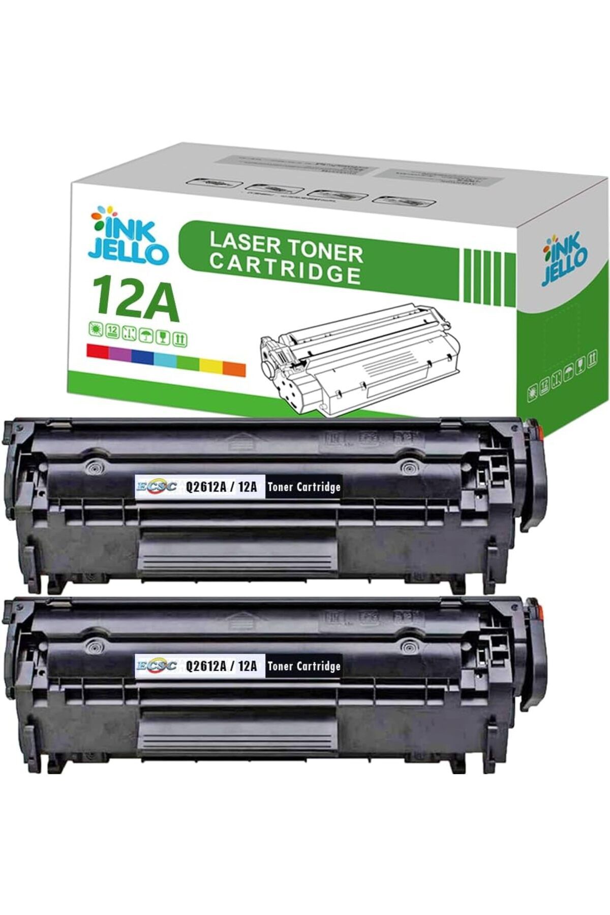 HP Laserjet 1010 1012 1015 1018 1020 1020  1022 1022N  3015 3020 2030 Q2612A (ASKA STORE, 2-Pack)