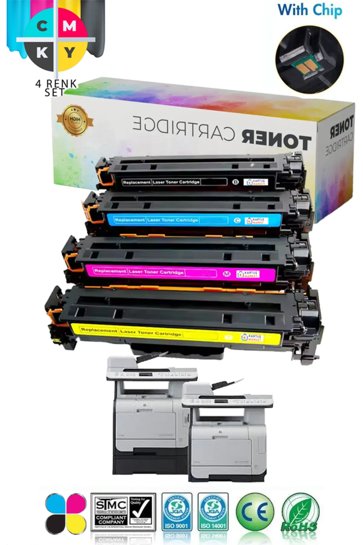 HP LaserJet CM2320 UYUMLU 4 RENK SET MUADİL Muadil Toner