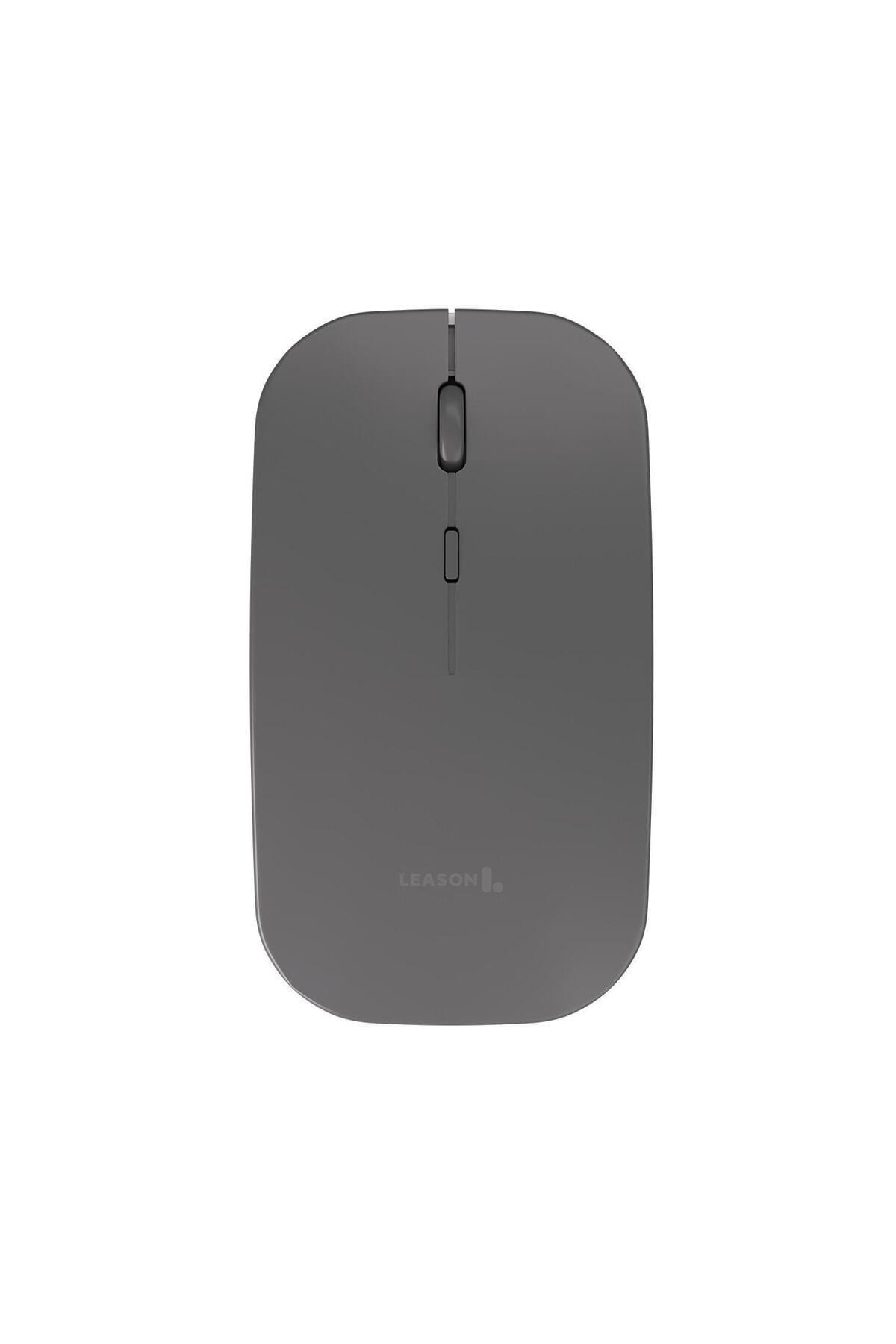 Leason Le101 Hibrit Bluetooth & Wireless Şarj Edilebilir Kablosuz Mouse - Koyu Gri