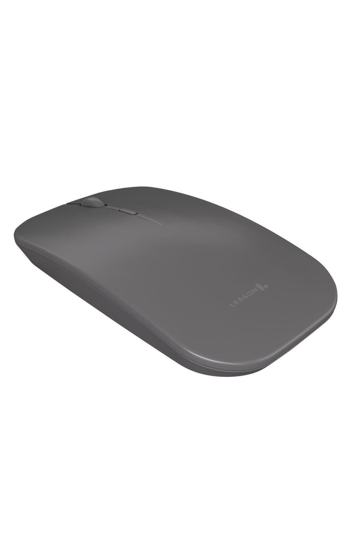 Leason Le101 Hibrit Bluetooth & Wireless Şarj Edilebilir Kablosuz Mouse - Koyu Gri