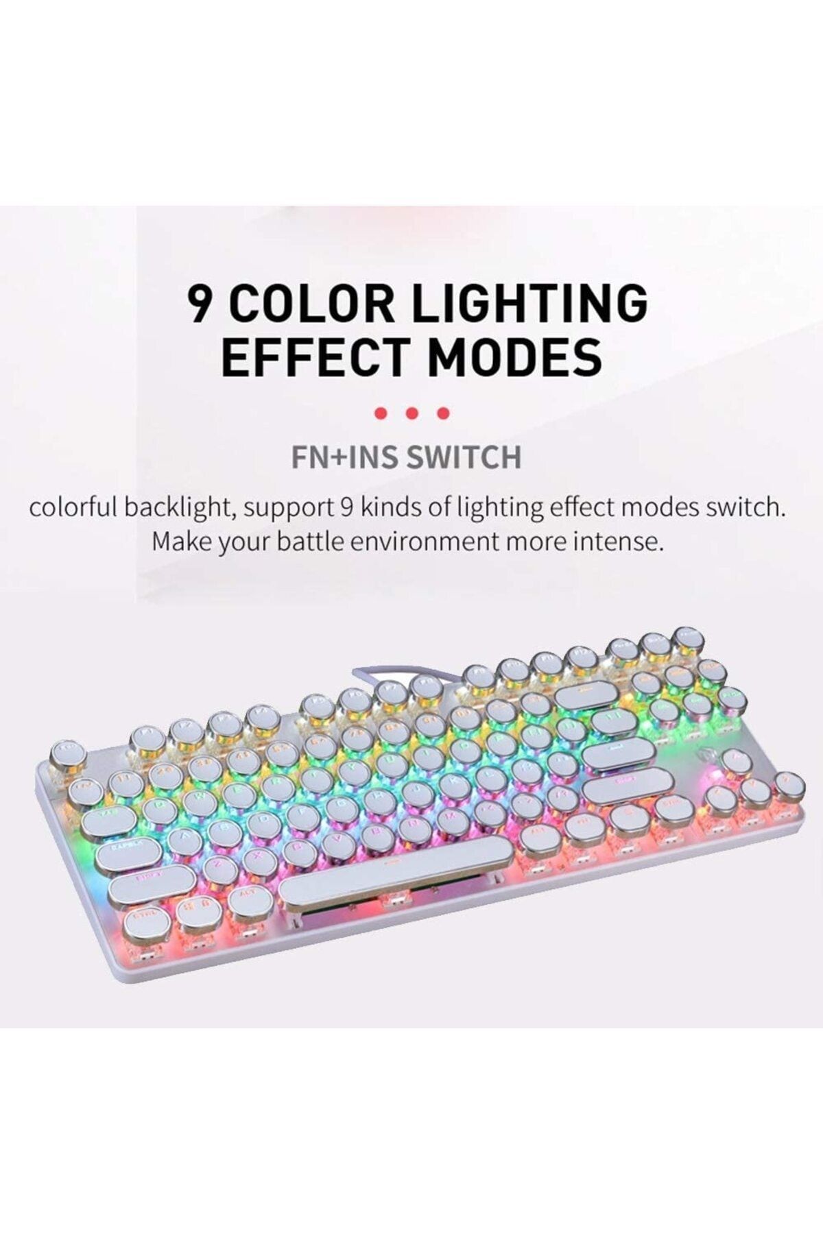 Sarftech Leaven K550 Blue Switch Rgb Mekanik Klavye Daktilo Tarzı-su Geçirmez