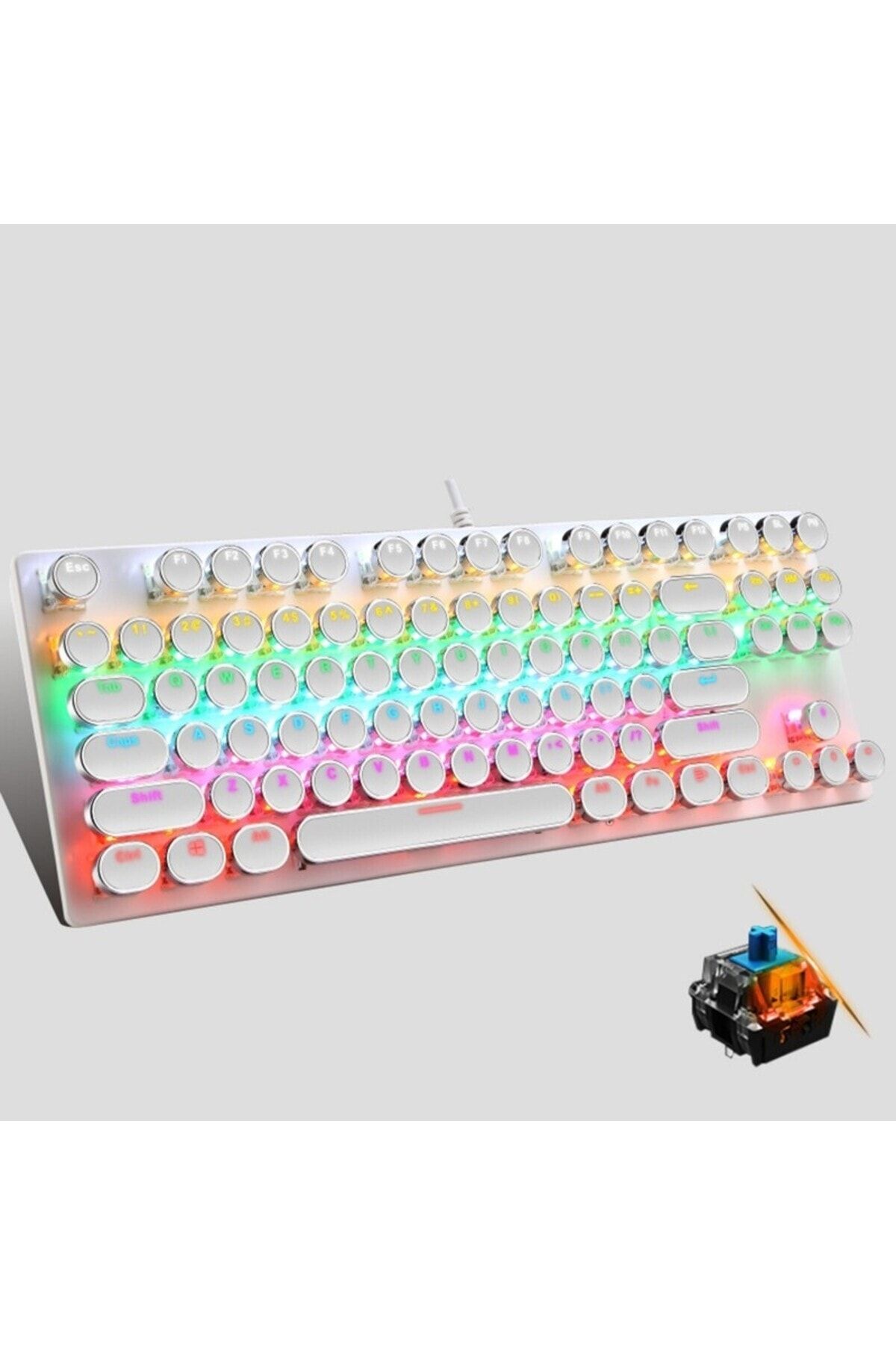 Sarftech Leaven K550 Blue Switch Rgb Mekanik Klavye Daktilo Tarzı-su Geçirmez