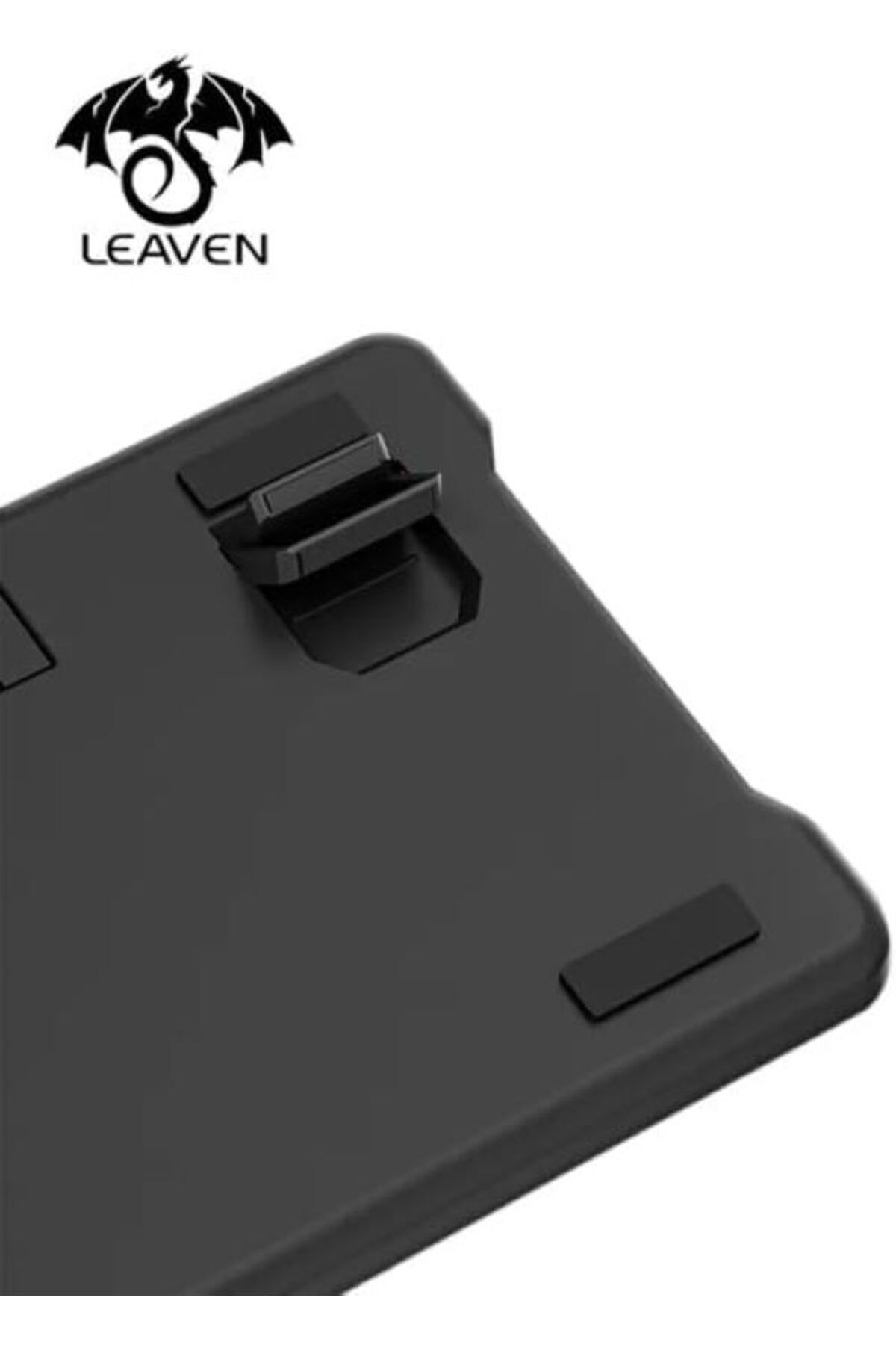 Coverzone Leaven K610 Mini Kablolu Mekanik RGB Işıklı Klavye 61 Tuşlu Kırmızı Switch Q Klavye 10cm x 29cm