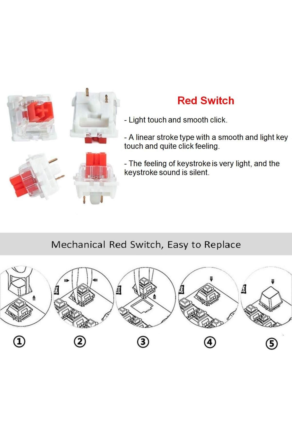 Genel Markalar Leaven Red Switch-3 Pin (30 ADET)