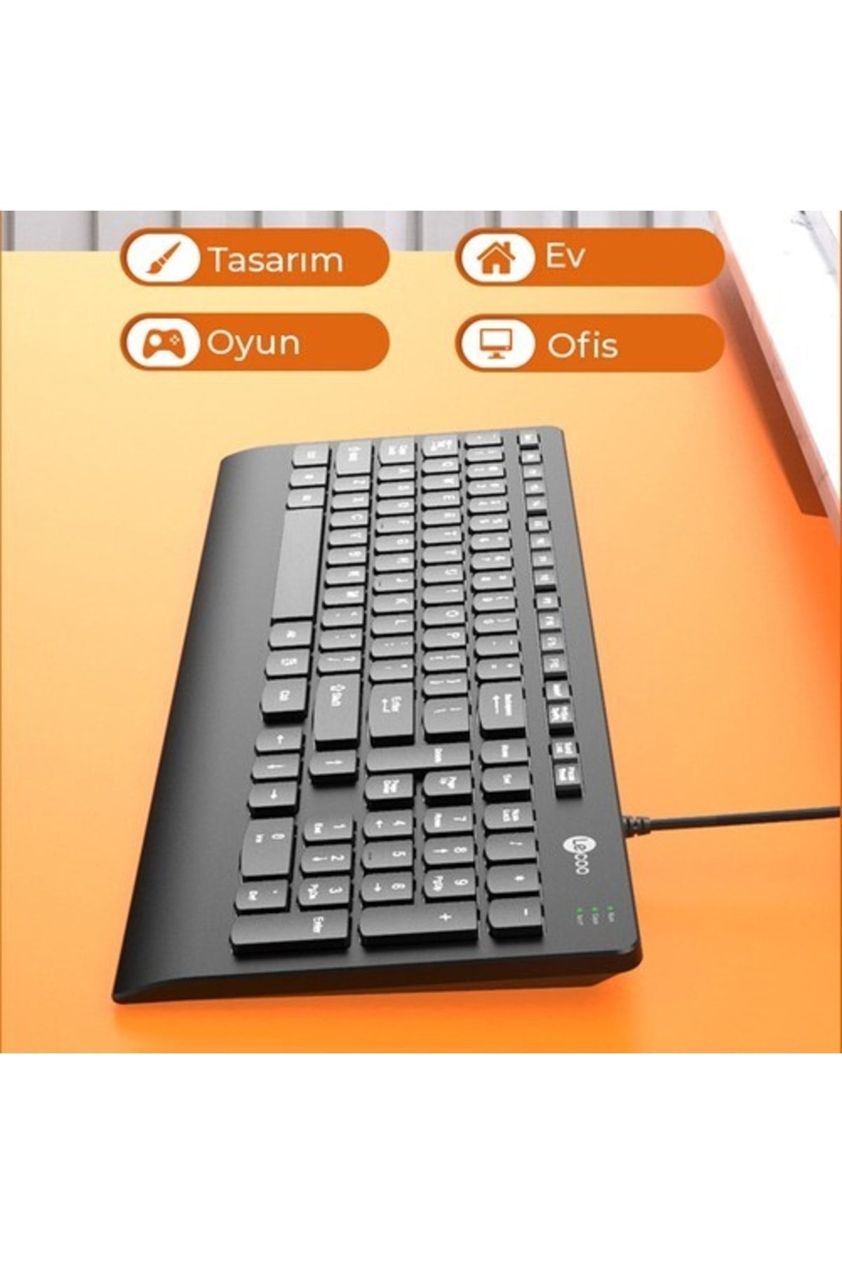 Lenovo Lecoo Kb103 Sayısal Tuş Takımına Sahip, Sıvı Dökülm