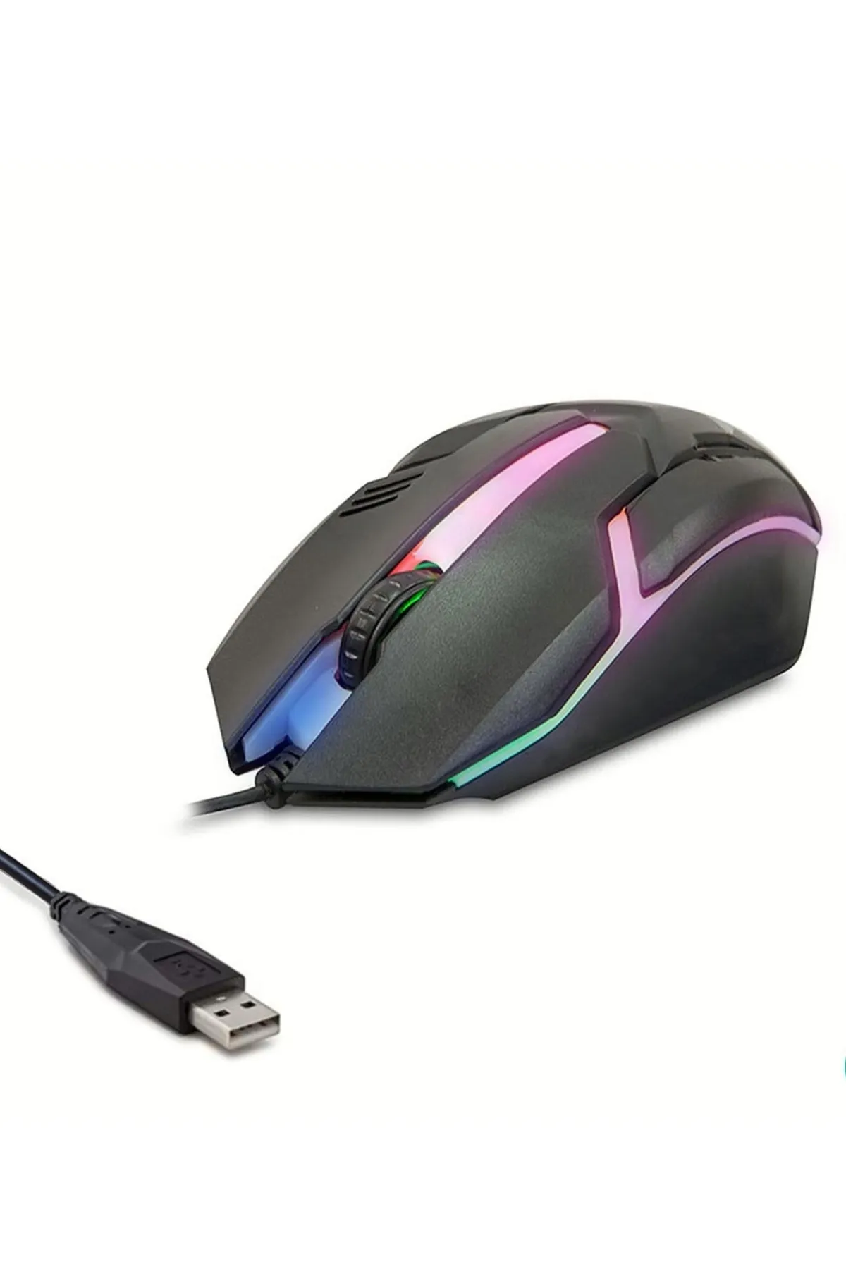 usin Led Işıklı 3D Gaming Tip Kablolu Mouse Bilgisayar Faresi Notebook PC Windows  Uyumlu Oyuncu Mause