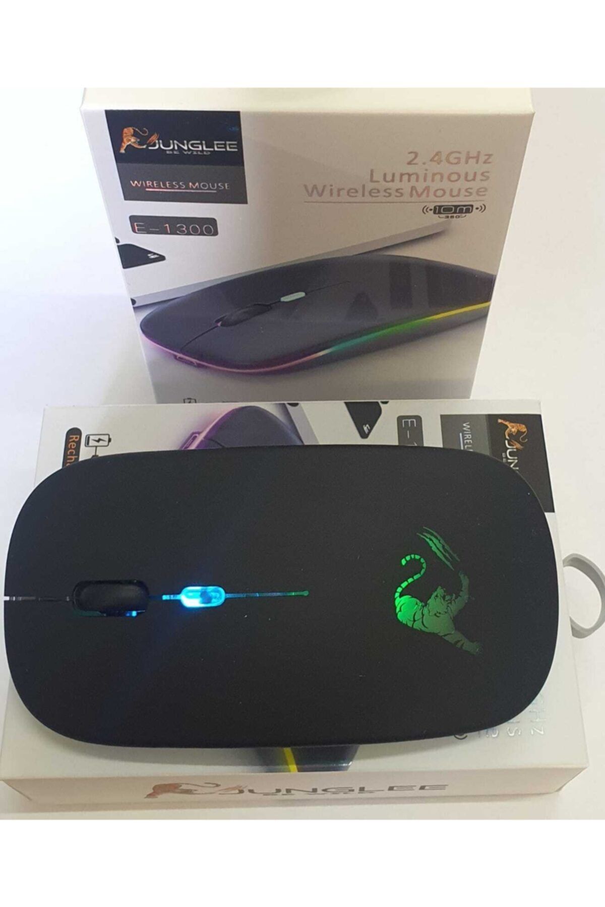 SIGHTZER Led Işıklı Rgb Şarjlı Kablosuz Mouse Sessiz 2.4 Ghz 1600dpi E-1300