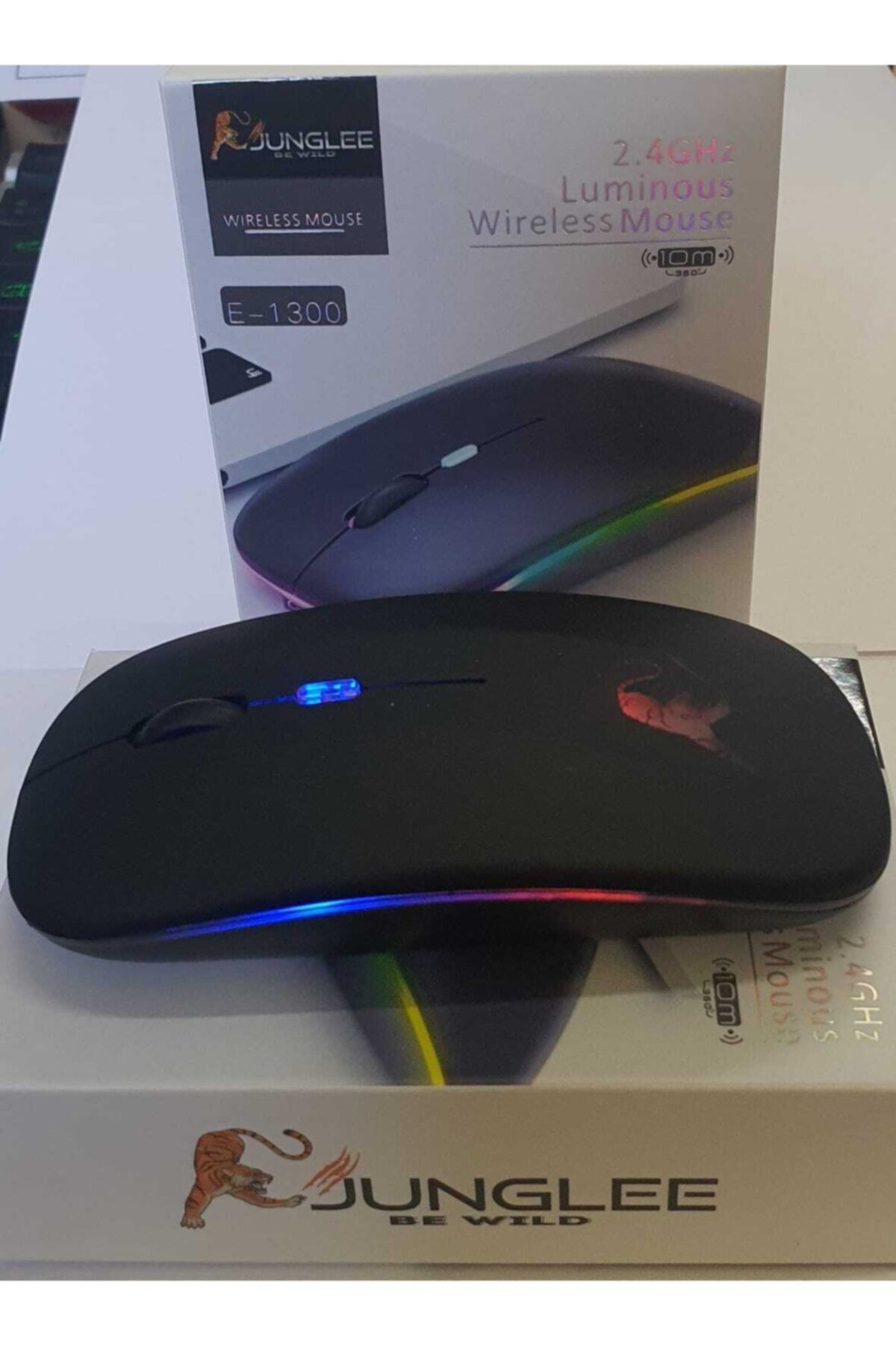 SIGHTZER Led Işıklı Rgb Şarjlı Kablosuz Mouse Sessiz 2.4 Ghz 1600dpi E-1300