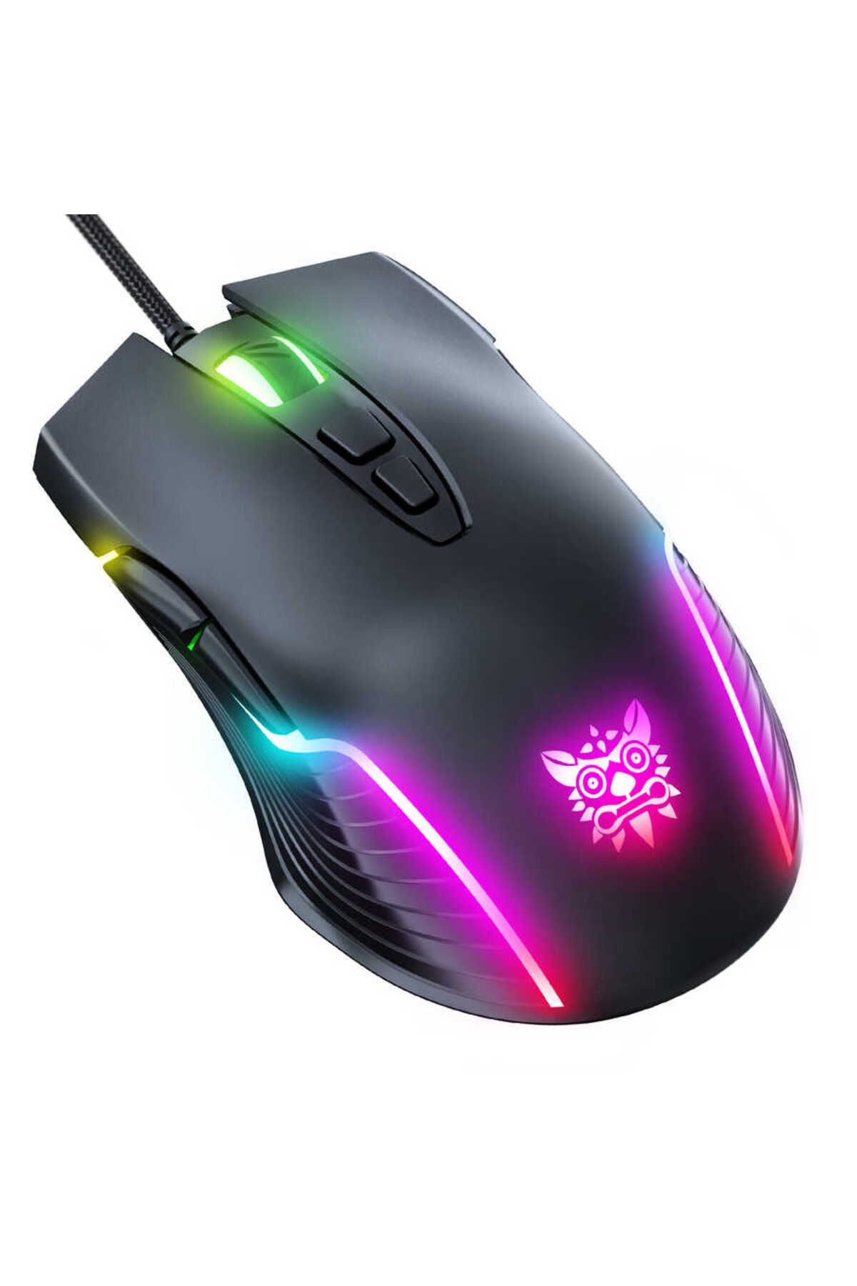 Canpay LED RGB Işıklı, 6 Tuşlu Profesyonel Gaming Mouse (İleri ve Geri Tuşları,6400 DPI,1.6 Metre Kablo)