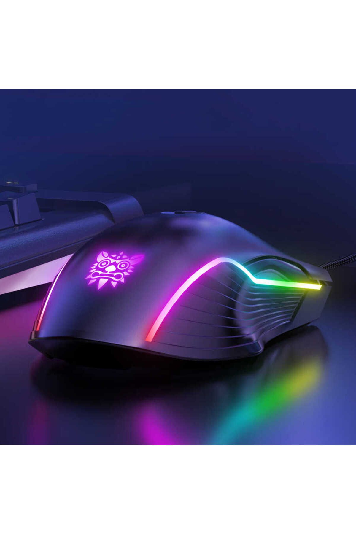 Canpay LED RGB Işıklı, 6 Tuşlu Profesyonel Gaming Mouse (İleri ve Geri Tuşları,6400 DPI,1.6 Metre Kablo)