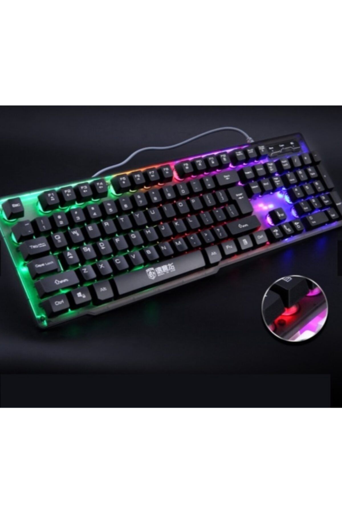 CAFELE Lennox T302 Rgb Işıklı Mekanik Q Klavye Mouse Fare Set