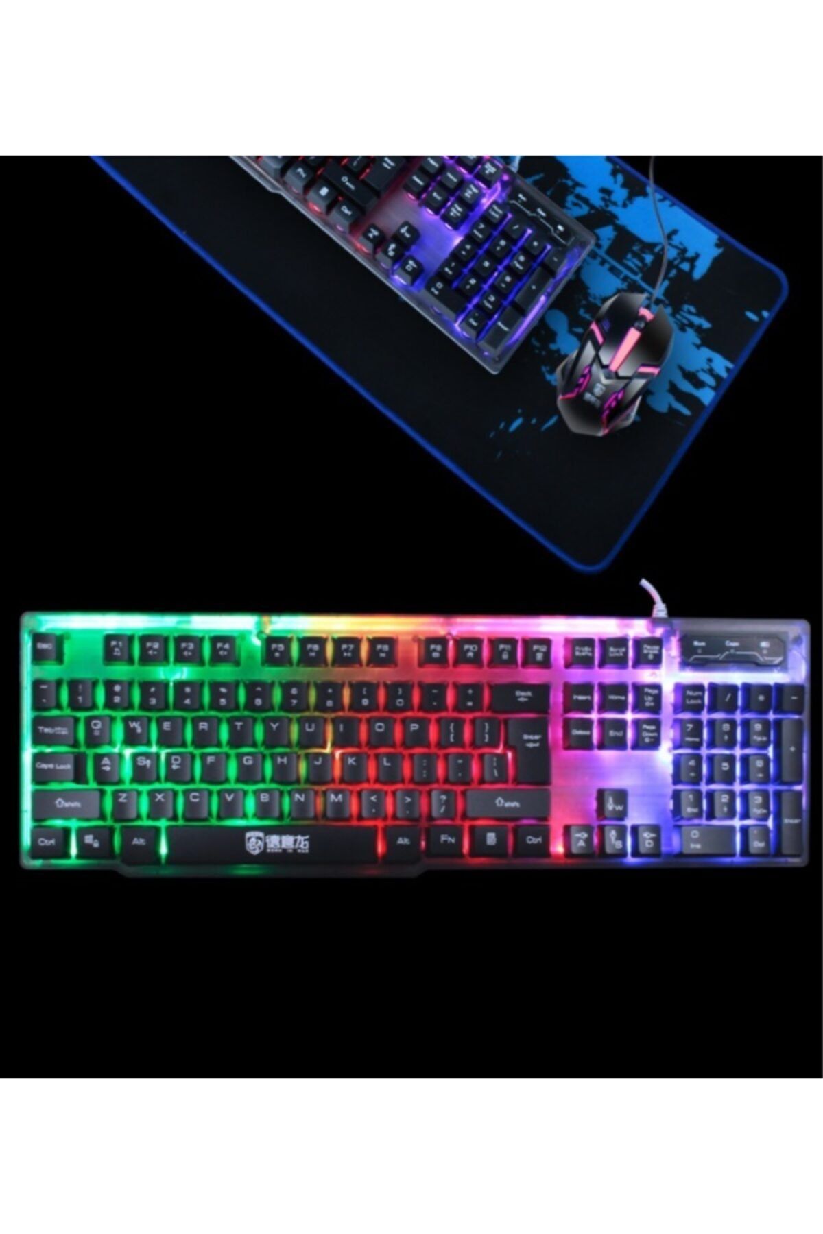 CAFELE Lennox T302 Rgb Işıklı Mekanik Q Klavye Mouse Fare Set