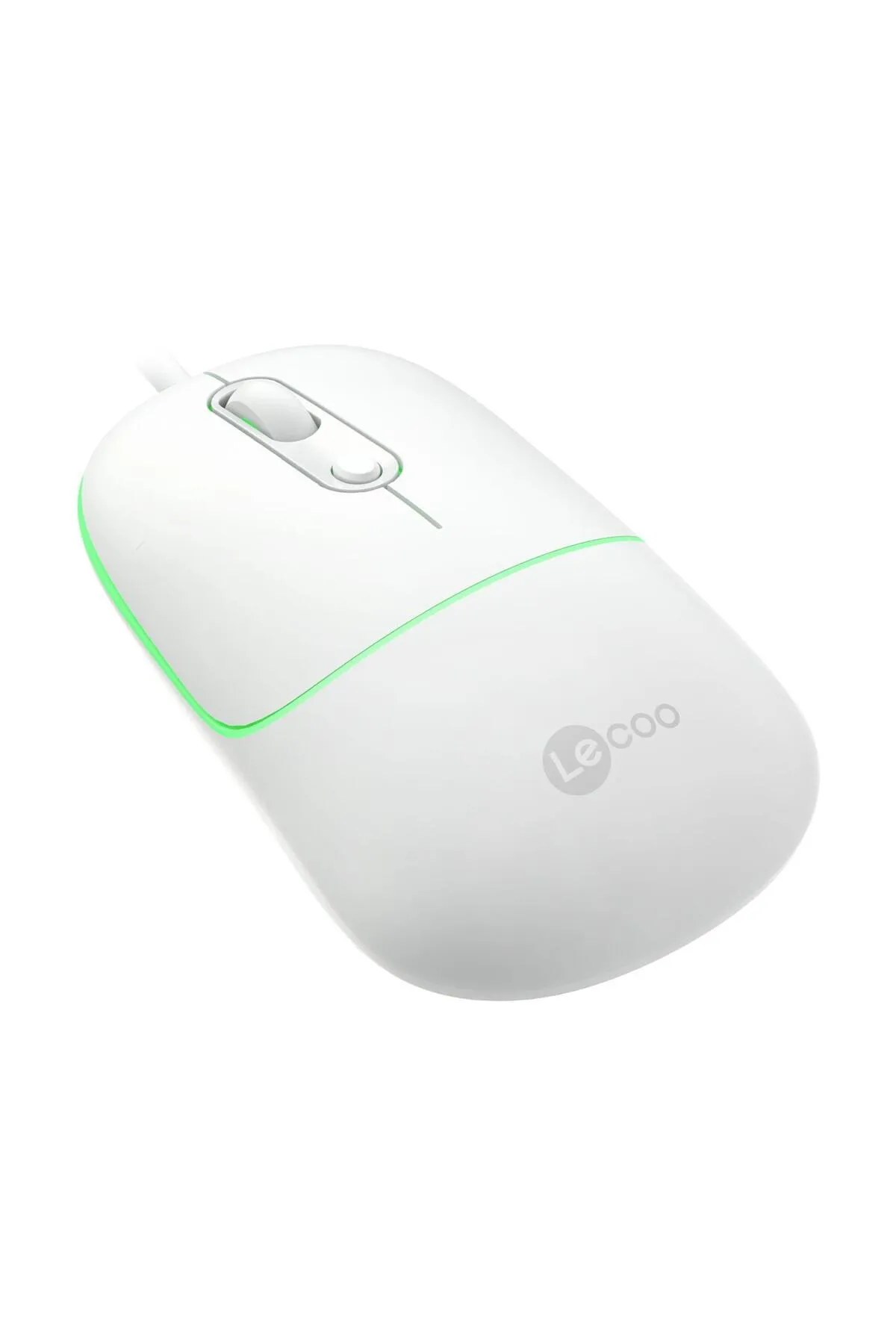 Lecoo Lenovo Ms110 Rgb Sessiz Tuşlu Kablolu Optik Mouse Beyaz