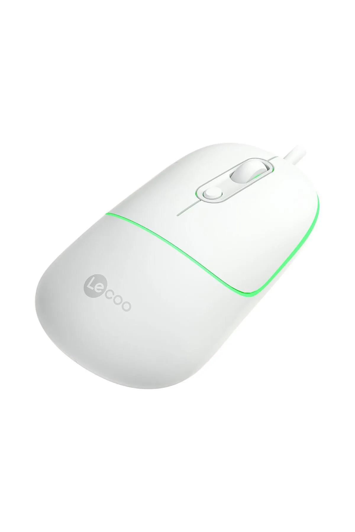 Lecoo Lenovo Ms110 Rgb Sessiz Tuşlu Kablolu Optik Mouse Beyaz