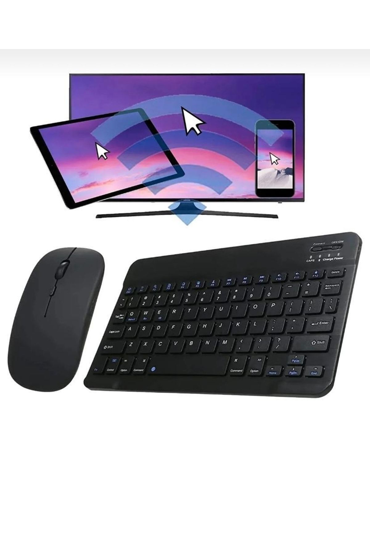 Alfa MEC Lenovo Tab M10hd X306f Uyumlu Kablosuz Bluetooth Klavye Mouse+set