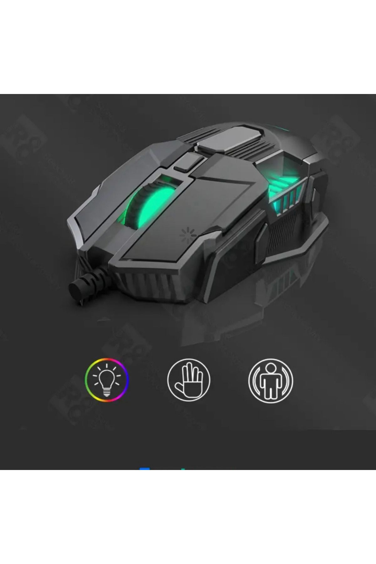 HEJARON LOBO Kablolu Rgb Mouse Drag Click 6400 Dpi Gaming Mouse Oyuncu Mouse