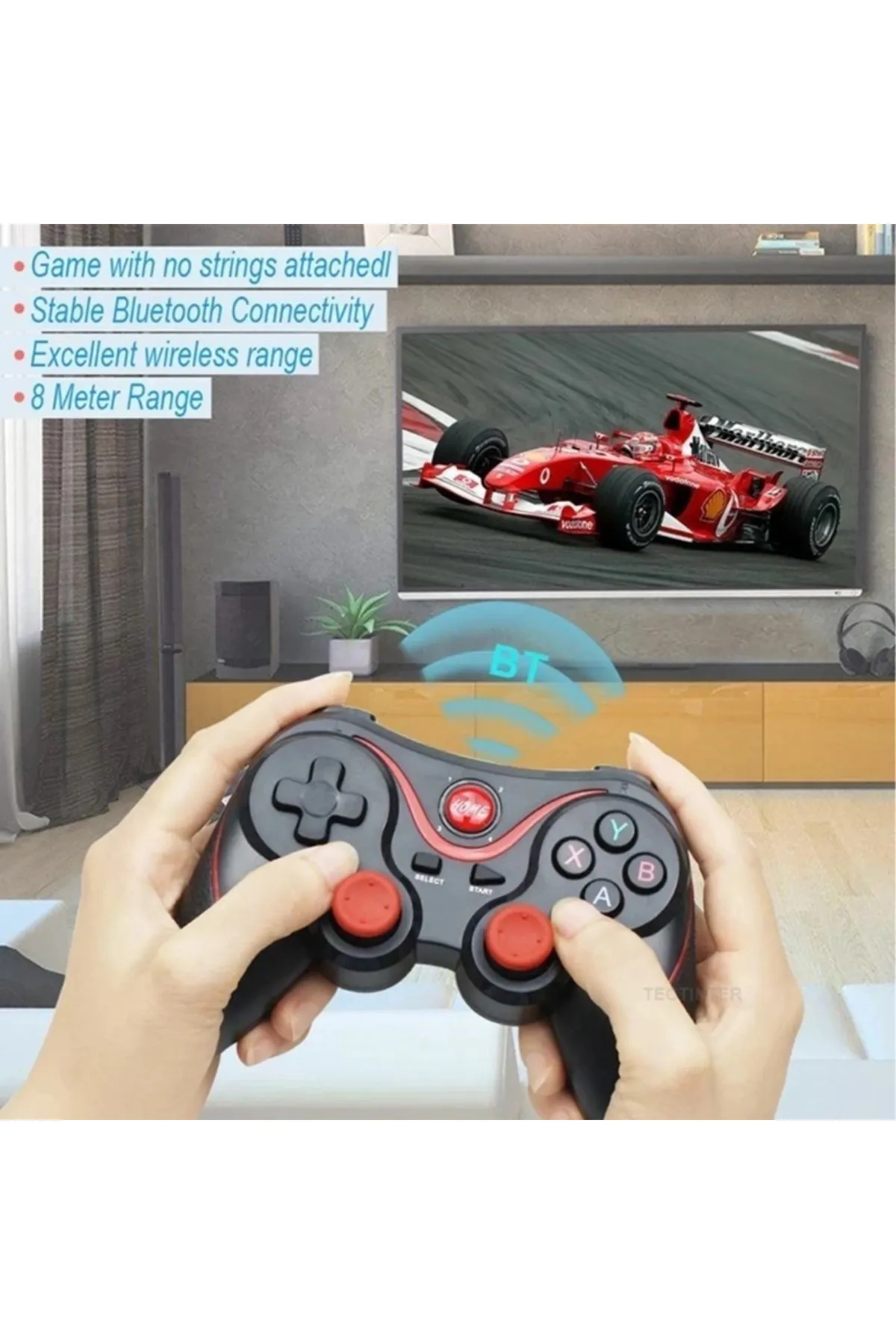 HEJARON LOBO Wireless Kablosuz Oyun Kolu Bluetooth Joystick Gamepad Telefon Tutacağı Standlı