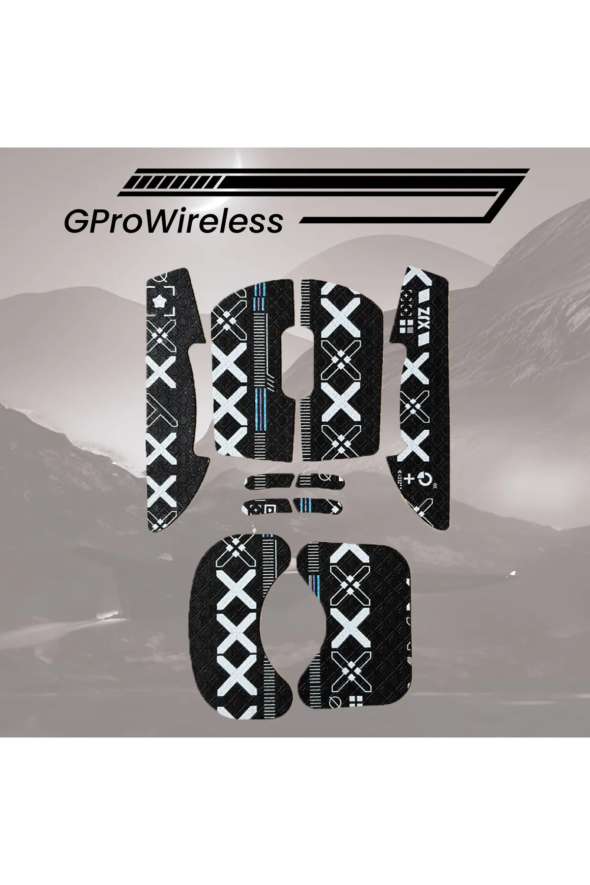 Beast eSpor (LOGİ) G Pro Wireless Grip Tape - Kaymaz Bant - Siyah Desenli