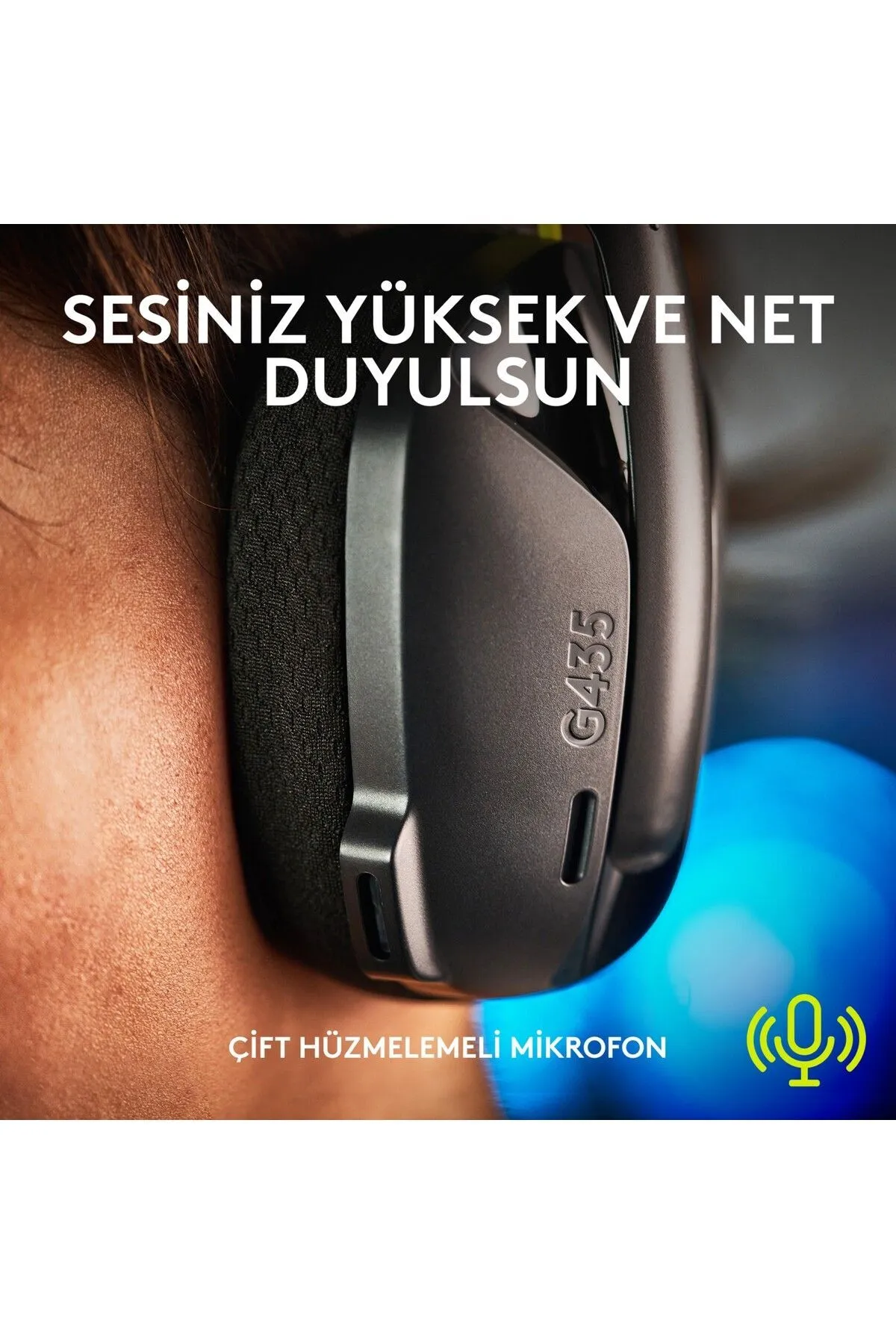 sommeow Logitech G G435 Lıghtspeed Kablosuz Oyuncu Kulaklığı - Siyah