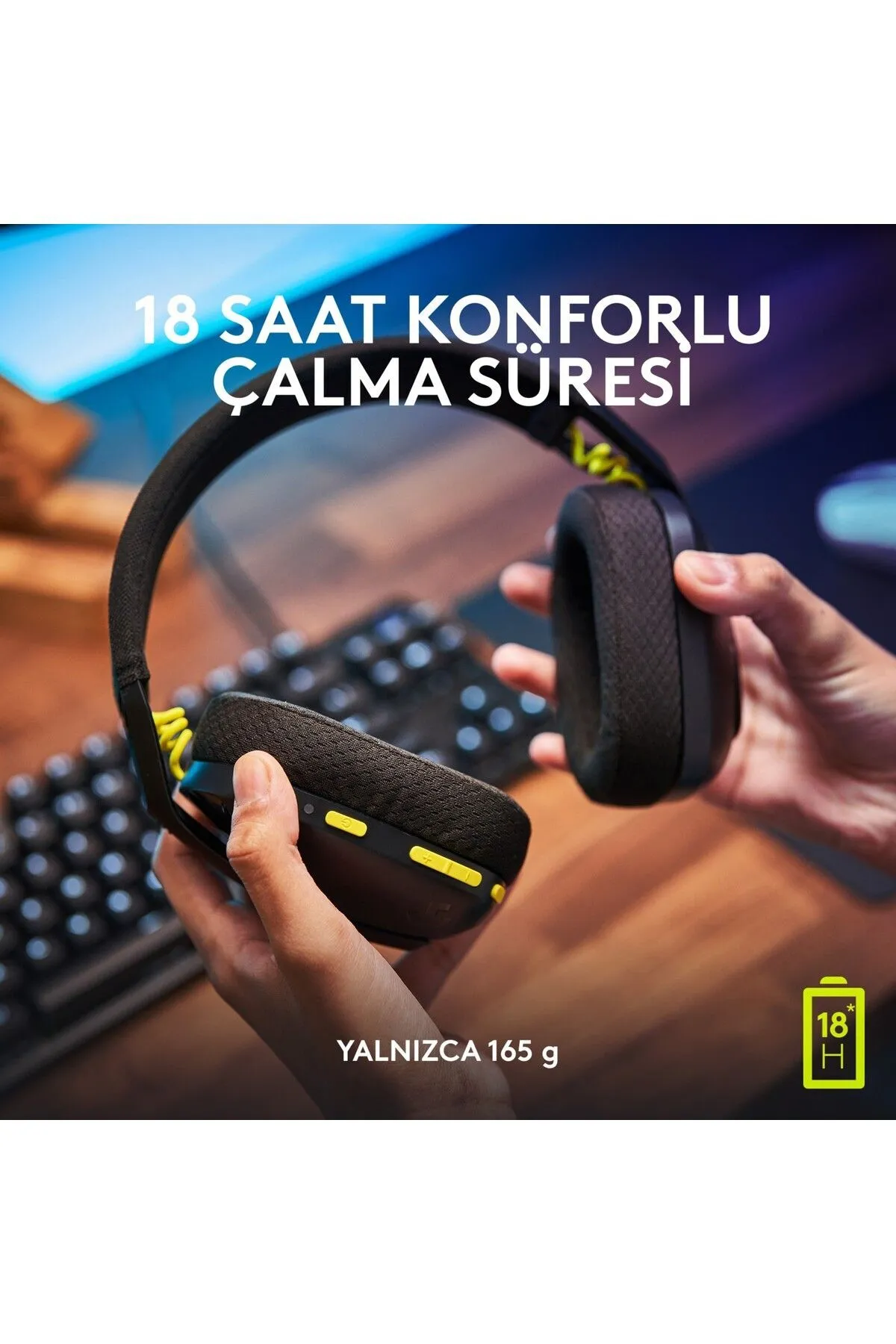 sommeow Logitech G G435 Lıghtspeed Kablosuz Oyuncu Kulaklığı - Siyah