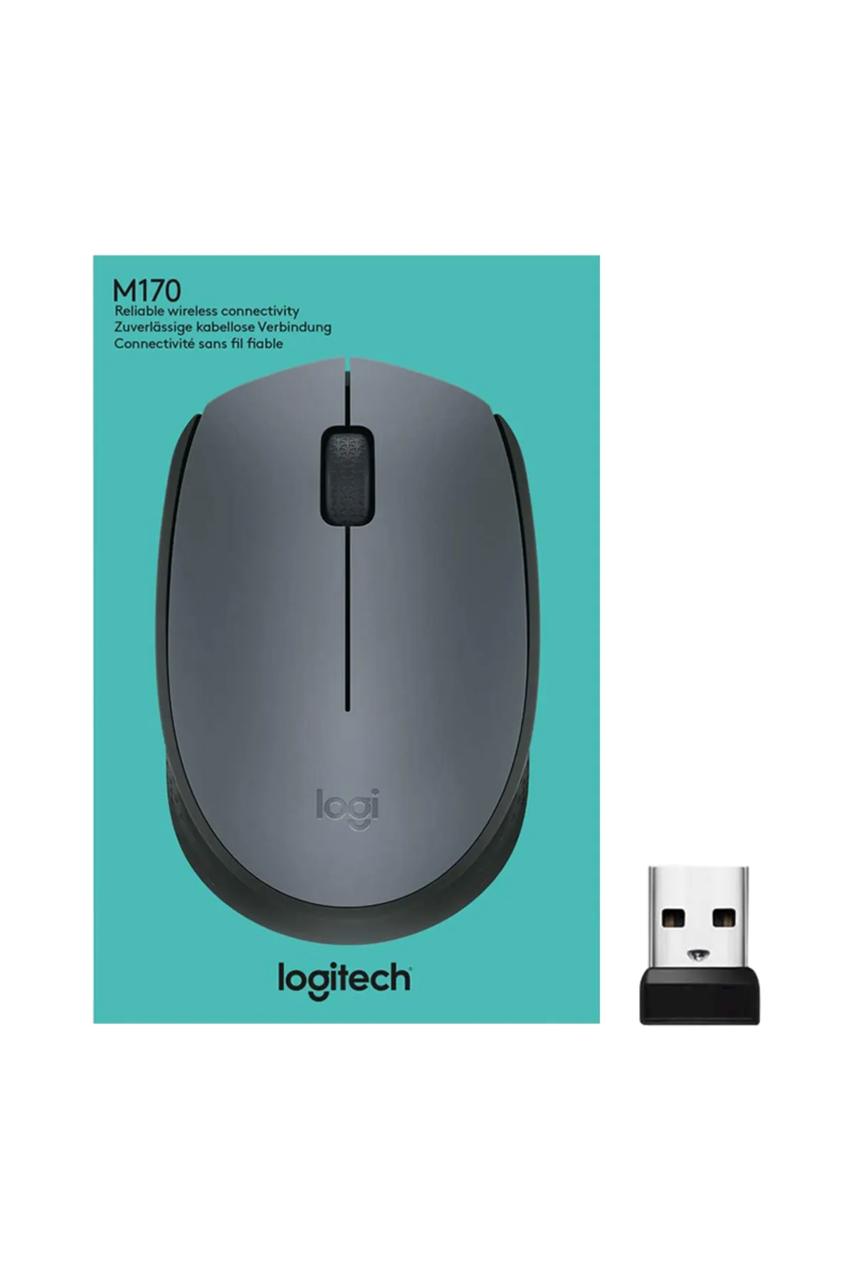 Go İthalat LOGITECH M170  USB KABLOSUZ SİYAH MOUSE 910-004642 (4192)