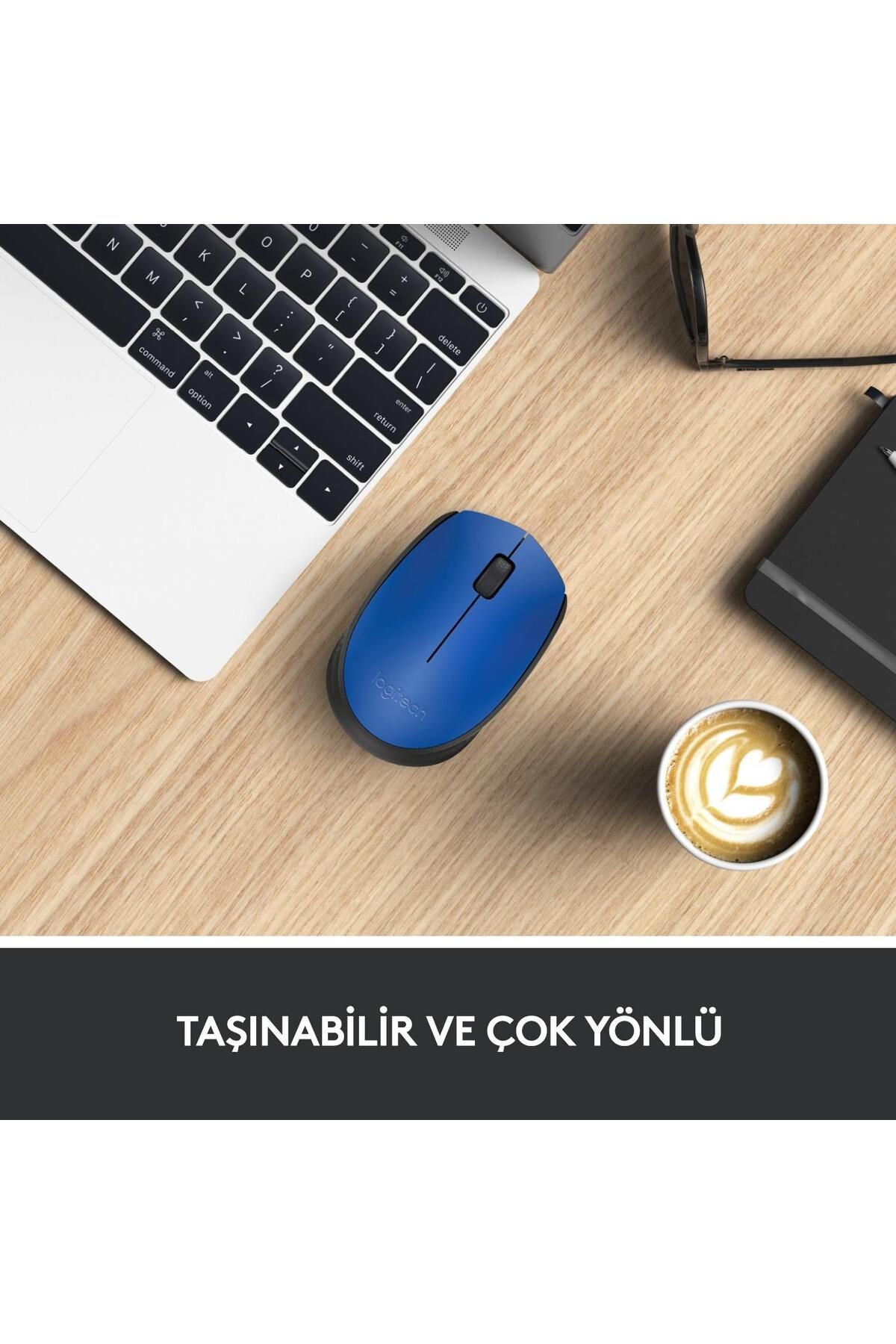 OEM Logitech Usb Alıcılı Kablosuz Kompakt Mavi Kablosuz Mouse