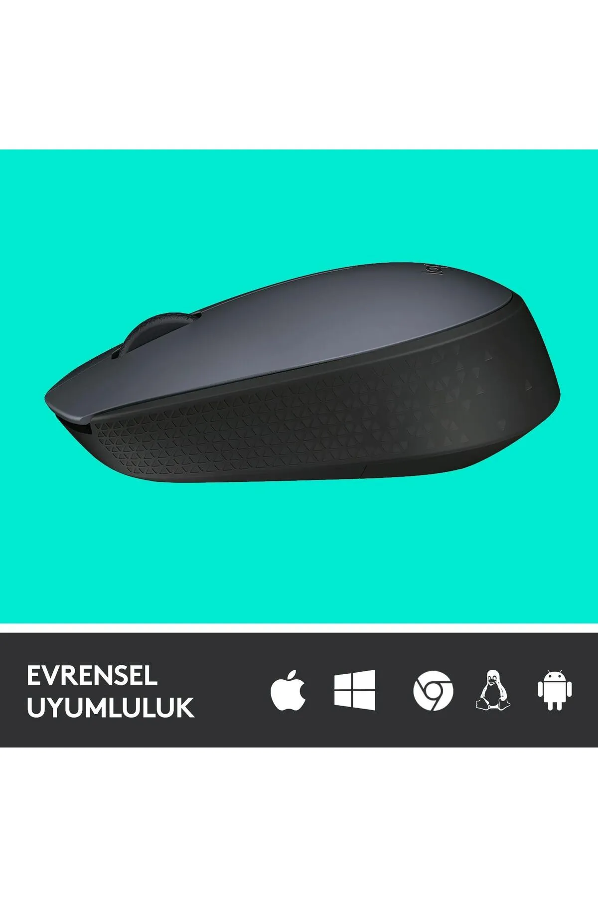 OEM Logitech Usb Alıcılı Kablosuz Mouse Siyah Gri