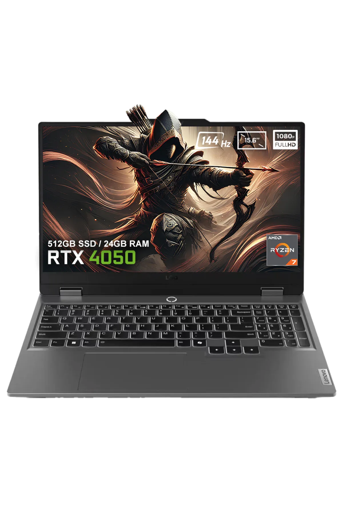 Lenovo LOQ 15ARP9 83JC006ATRv1 Ryzen 7-7435HS 24GB 512GB RTX4050 15.6inç FHD FreeDos Gaming Laptop