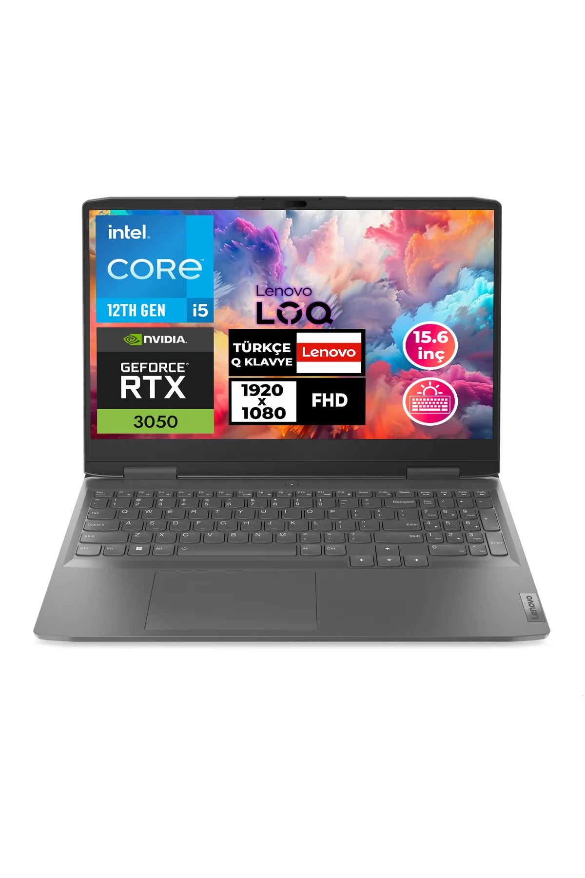 Lenovo LOQ 15IRH8 i5-12450H 32GB 1TB SSD 6 GB RTX3050 15.6" FHD Freedos Laptop 82XV00WYTX 004