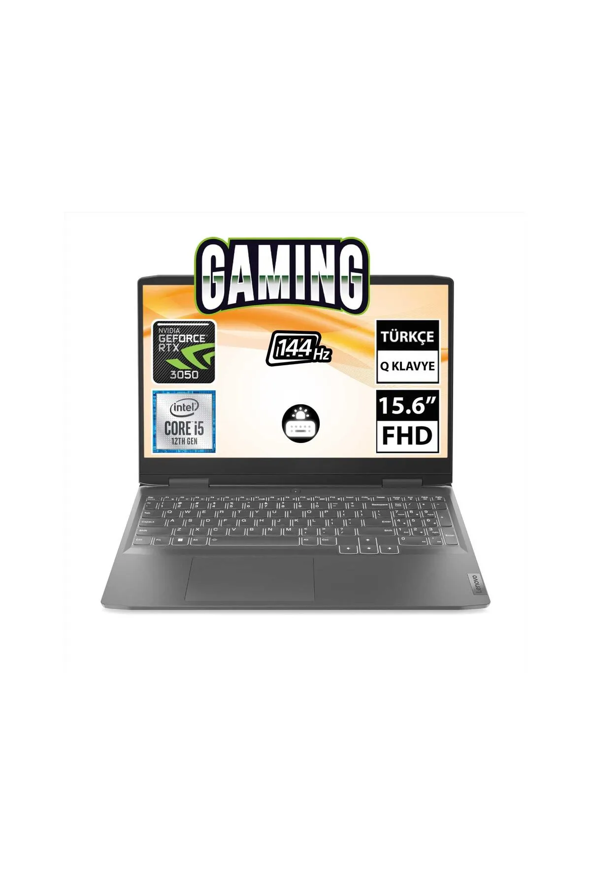 Lenovo LOQ 82XV00SWTX i5-12450H 8GB 512SSD RTX3050 15.6" FullHD W11H Taşınabilir Bilgisayar