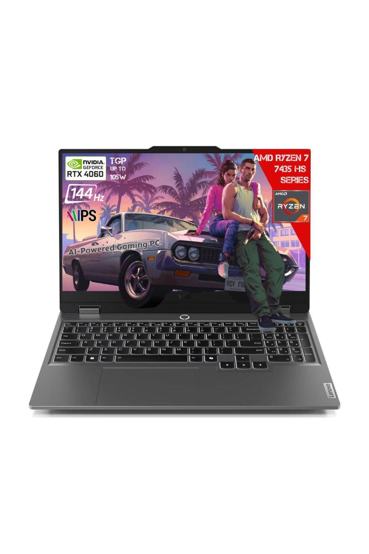 Lenovo LOQ Ryzen 7-7435HS 16GB DDR5 1TB SSD RTX4060 8GDDR6 15.6 IPS 144Hz  83JC000UTR-161