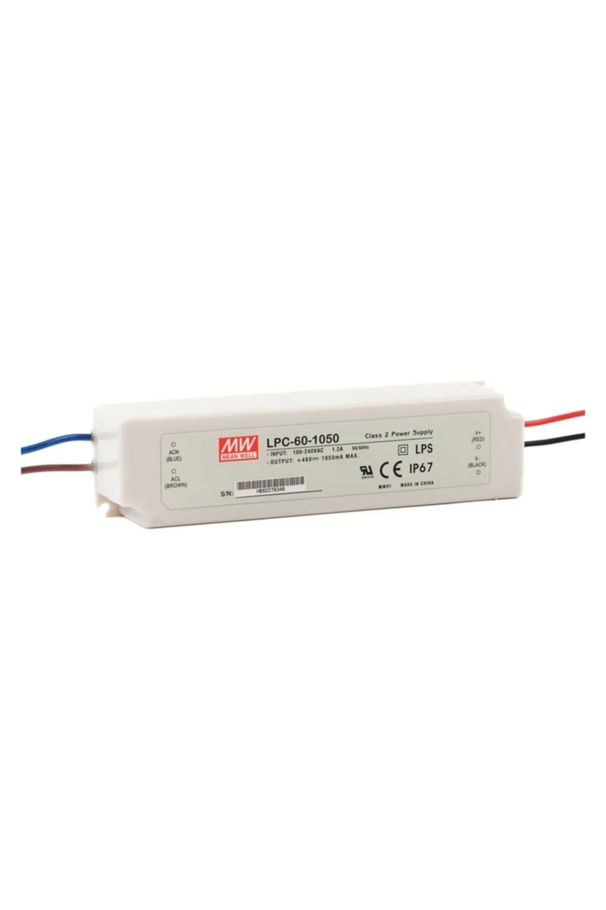 Meanwell Lpc-60-1050 9~48vdc 1050ma Ip67 Güç Kaynağı