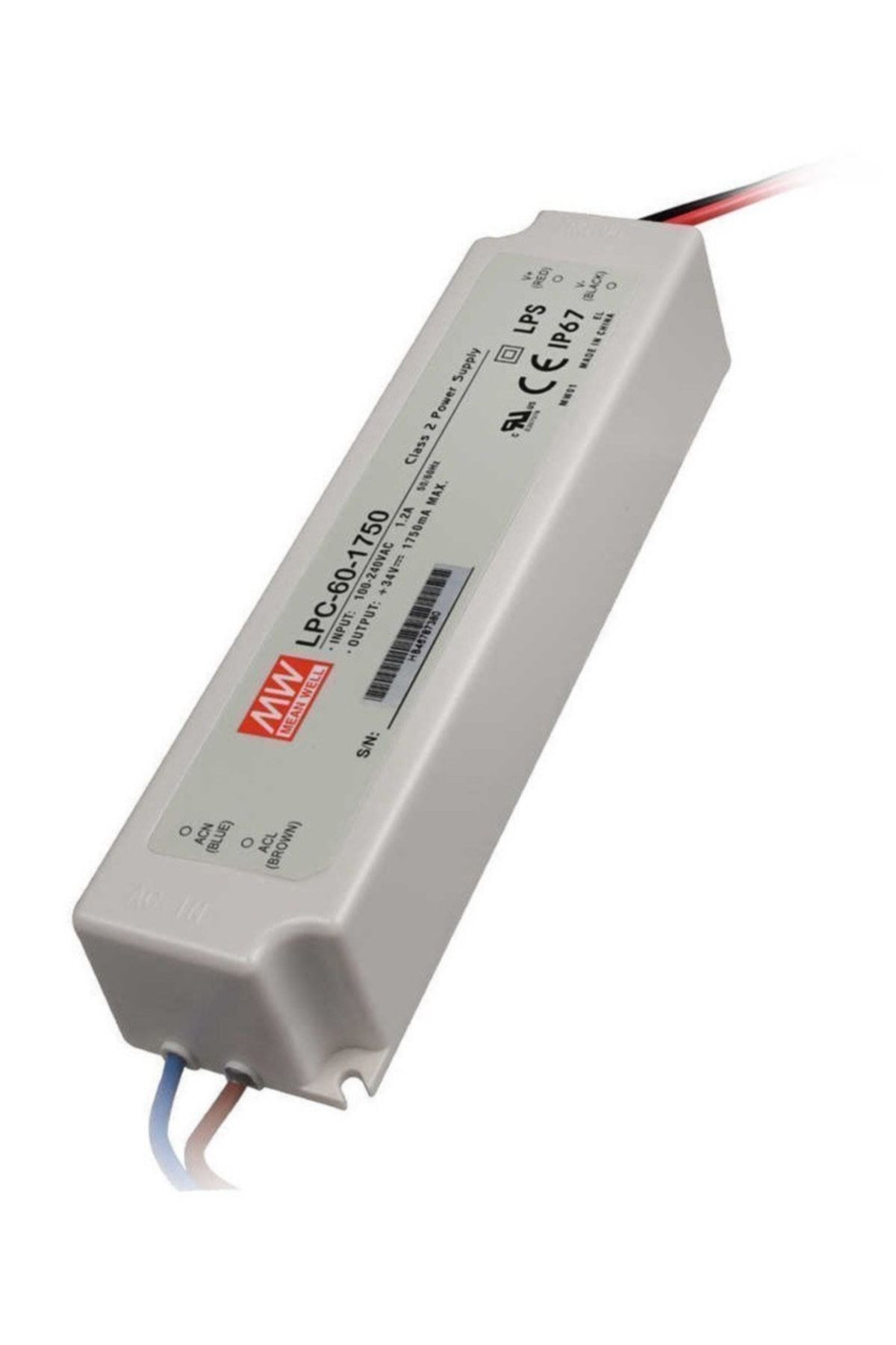 Meanwell Lpc-60-1750 9~34vdc 1750ma Ip67 Güç Kaynağı