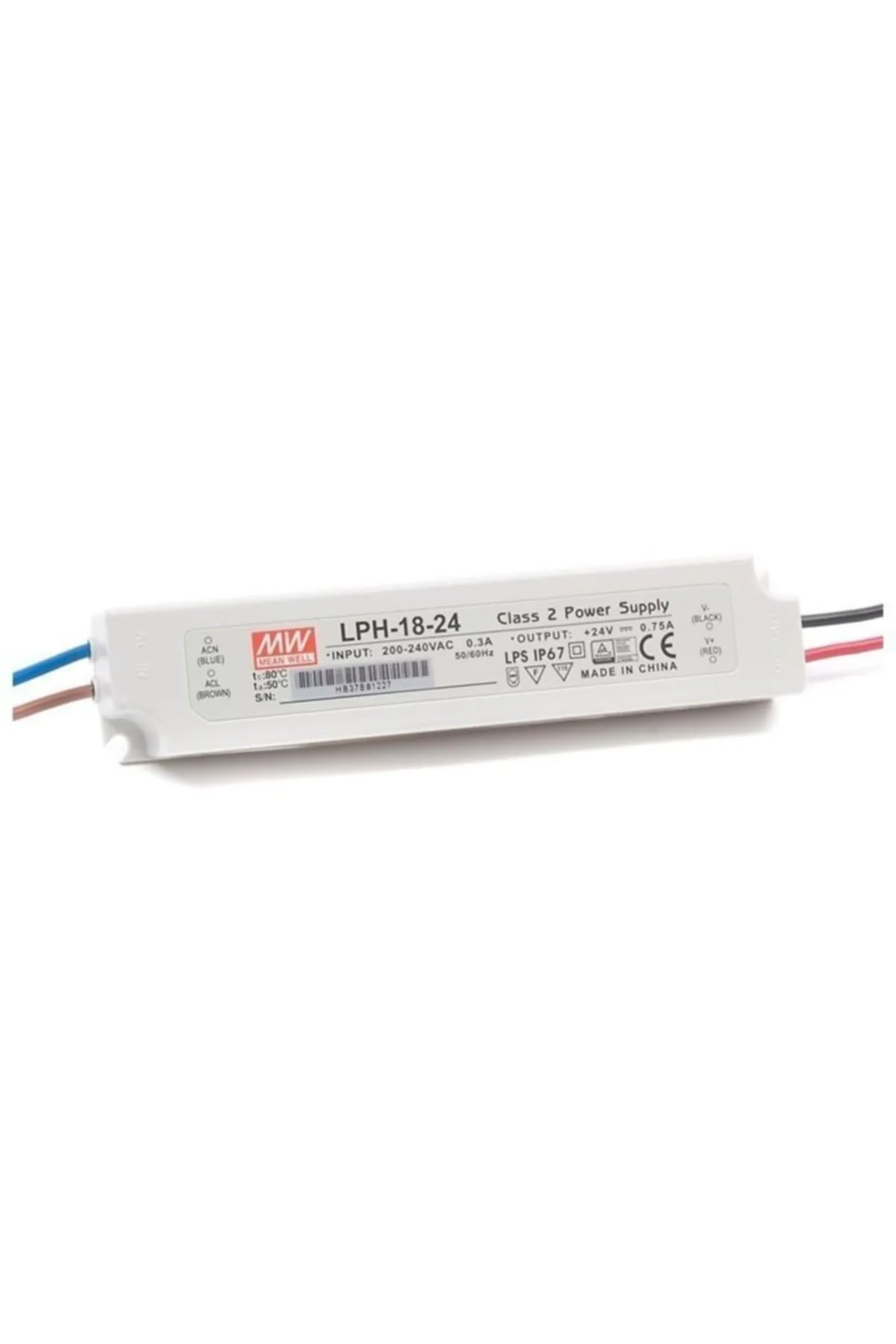 Meanwell Lph-18-24 24vdc 0.75amp Ip67 Güç Kaynağı