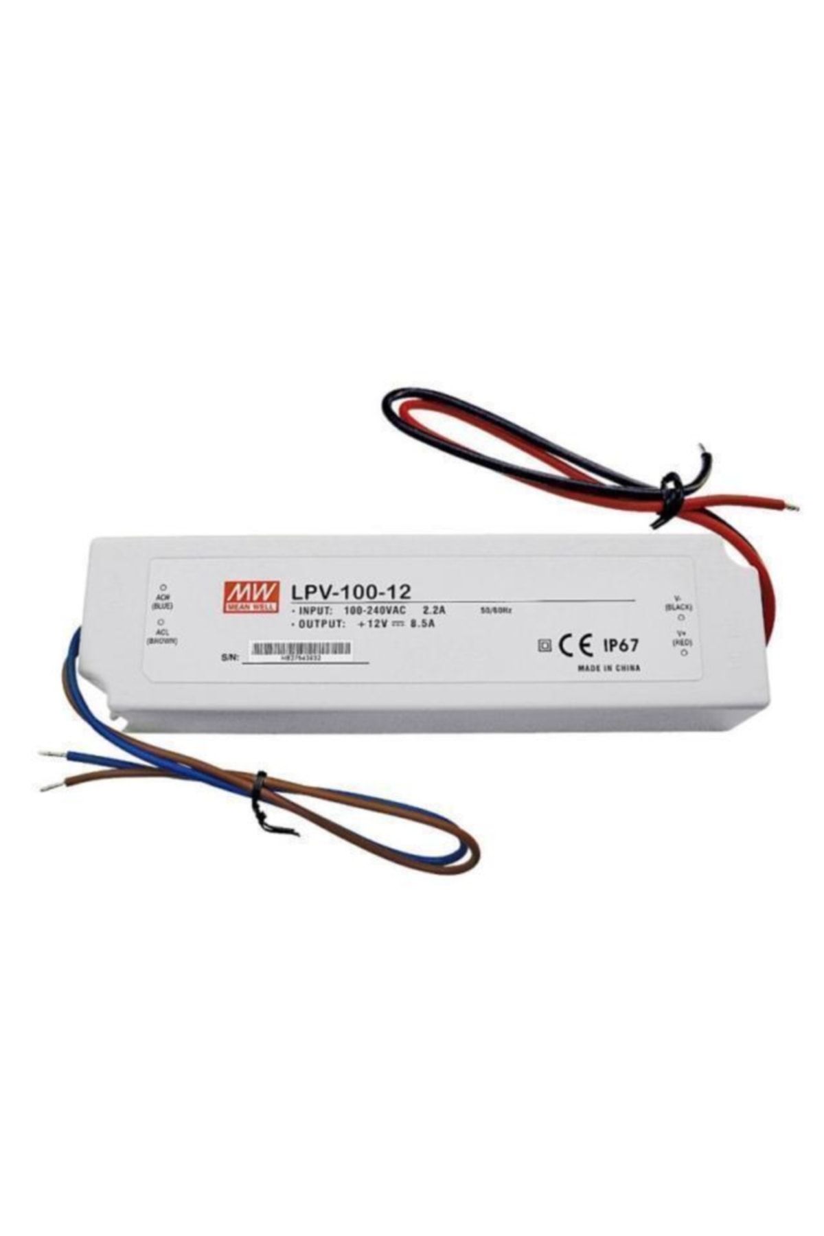 Meanwell Lpv-100-12 12vdc 8.5amp Ip67 Güç Kaynağı