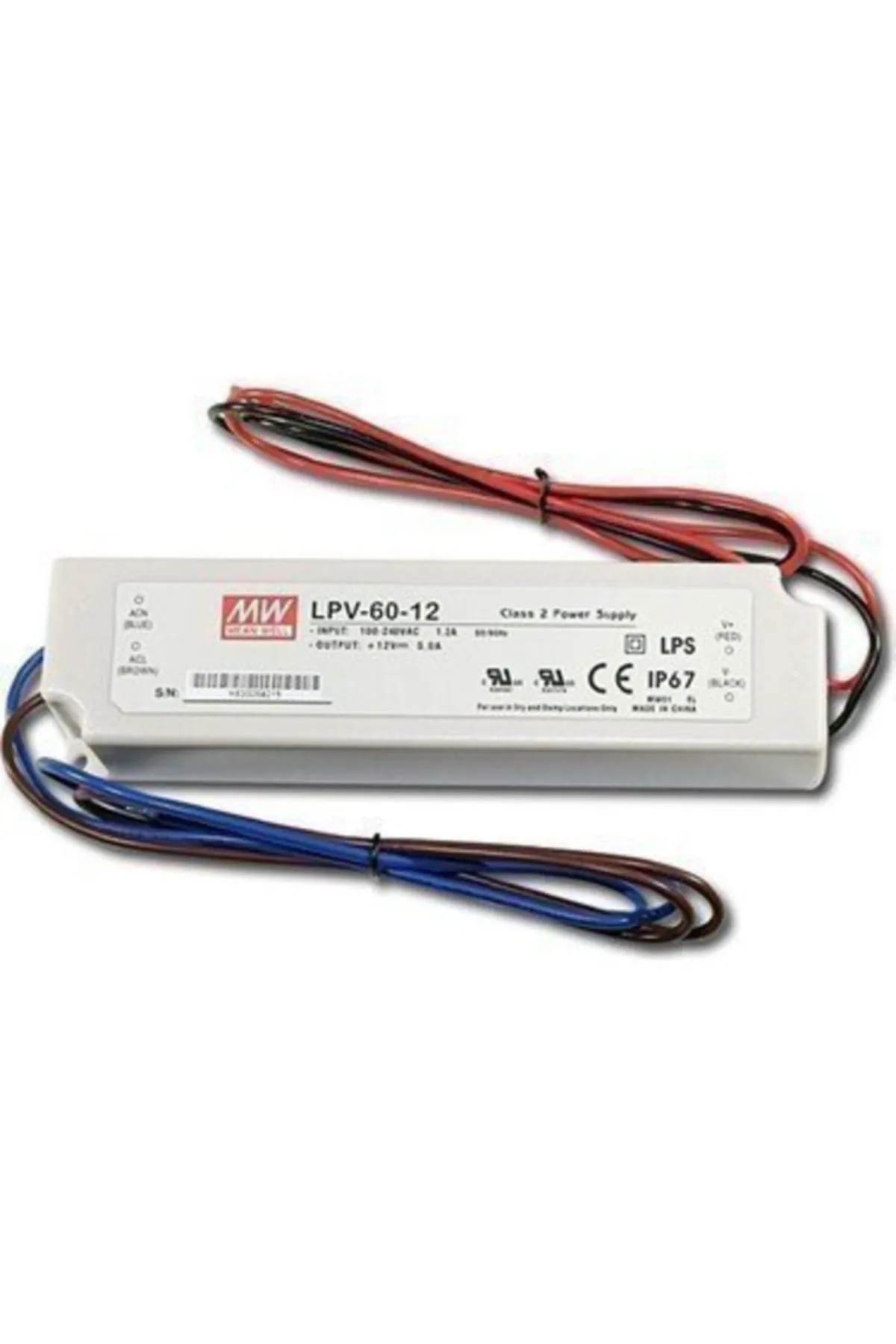 Meanwell Lpv-60-12 12vdc 5.0amp Ip67 Güç Kaynağı