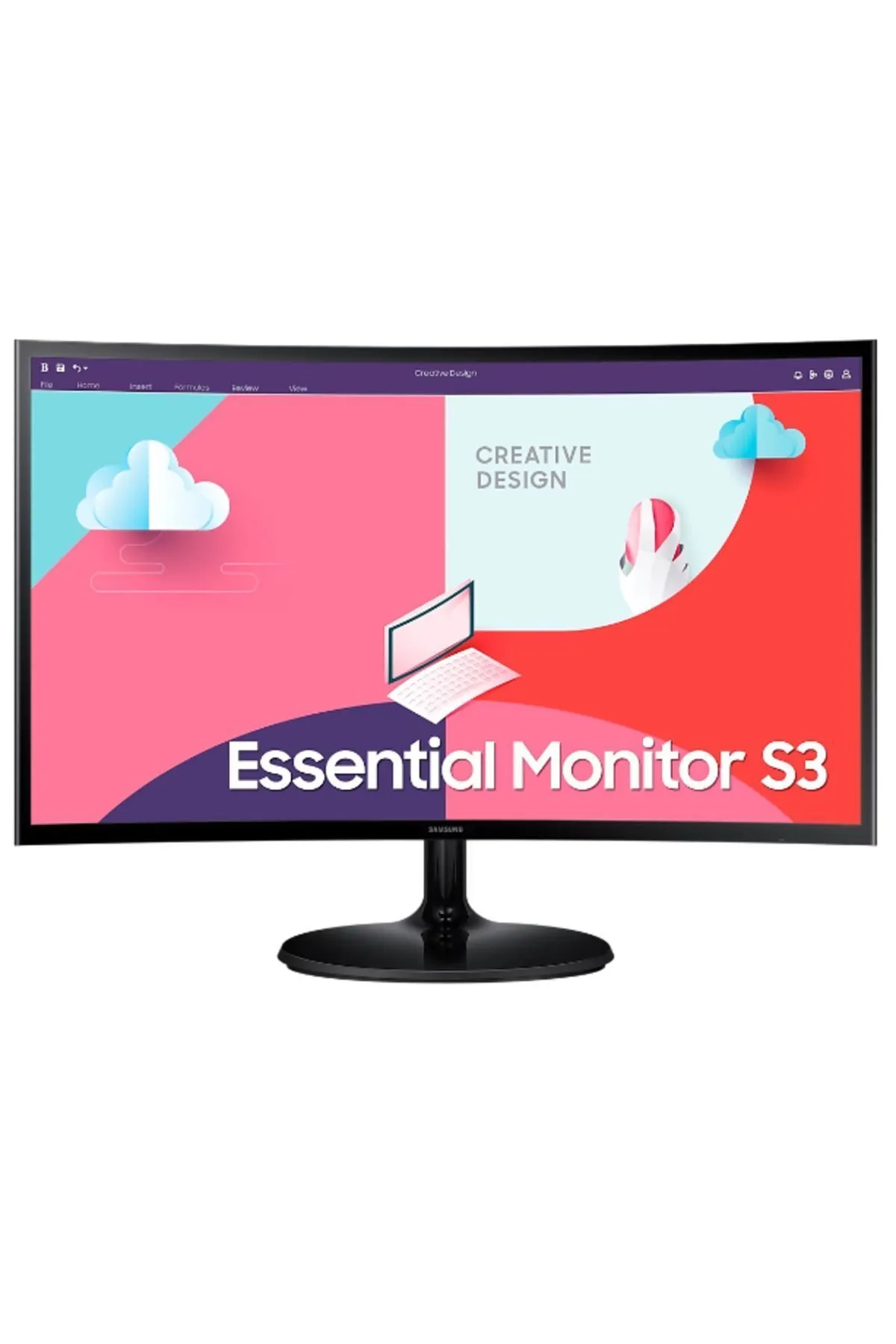 Samsung Ls24c360eauxuf S3 4ms Kavisli (CURVED) Hdmı Vga , Freesync ,va , Gaming Monitör Led Monıto