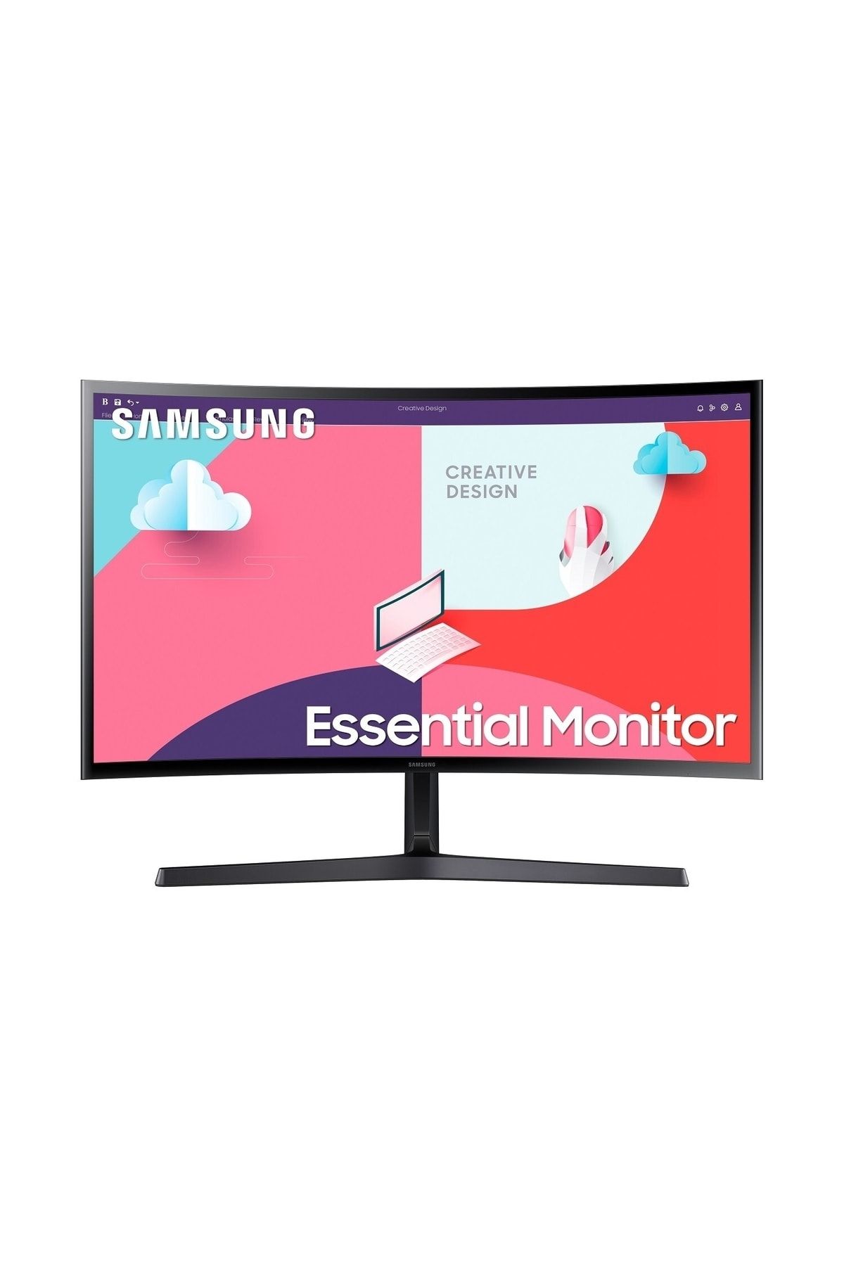 Samsung Ls27c366eauxuf 27" 4ms 75hz 1920x1080 Vga/hdmı Full Hd Siyah Ips Led Monıtor Curved