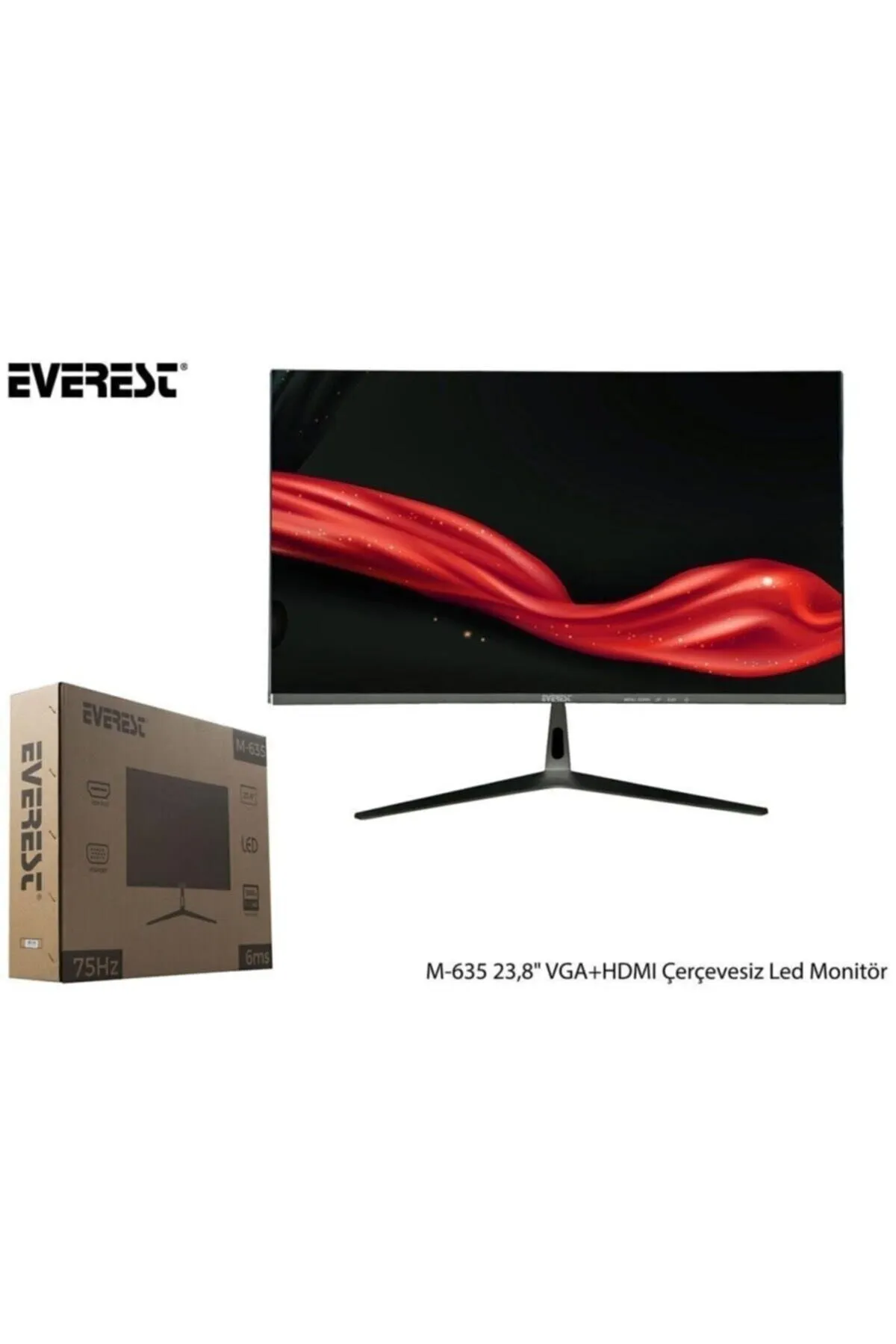 Everest M-635 23.8" 6 ms 75 Hz (Analog+HDMI) Full HD Oyuncu Monitör