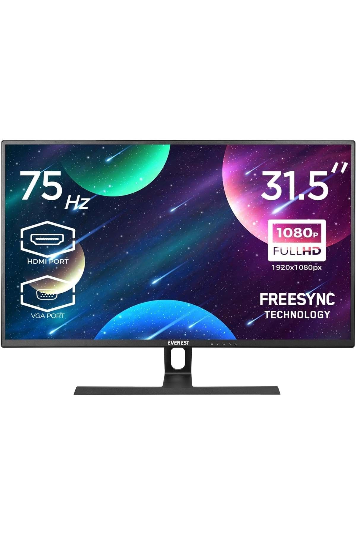 Everest M-835 31,5" 75Hz 1920x1080 Full HD HDMI+VGA Led Monitör