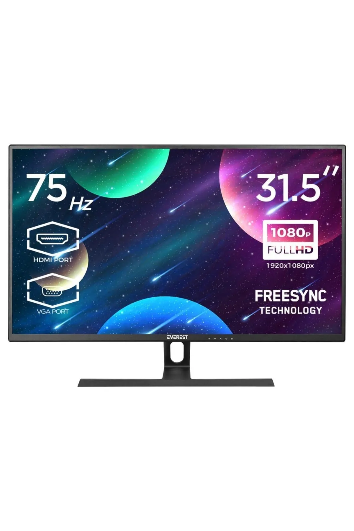 Everest M-835 31.5" 75hz 5ms(gtog) Boe Ips Freesync+hdr(fw) Full Hd Siyah Flat Pc Led Monitör