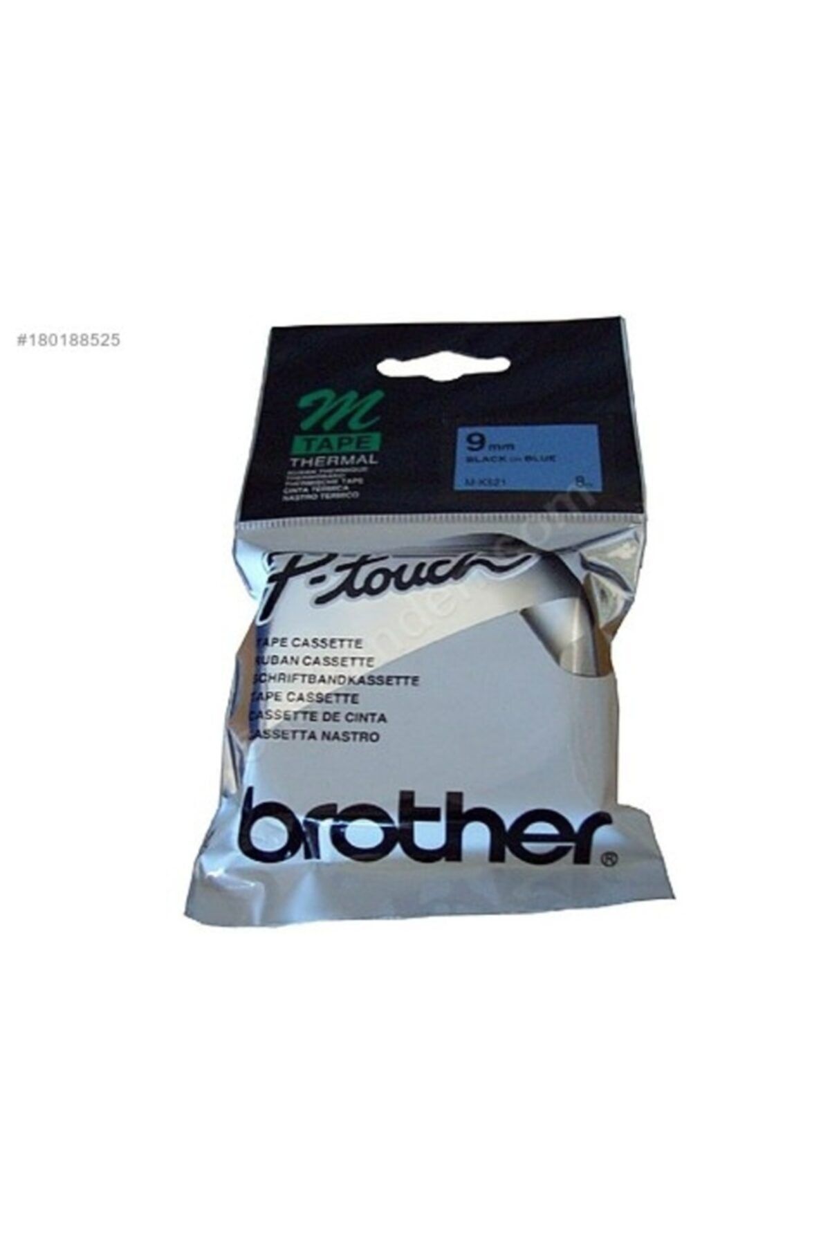 Brother M-k521 Mavi Üzerine Siyah P-touch Etiket 9mm Pt-55 / Pt-60 / Pt-80