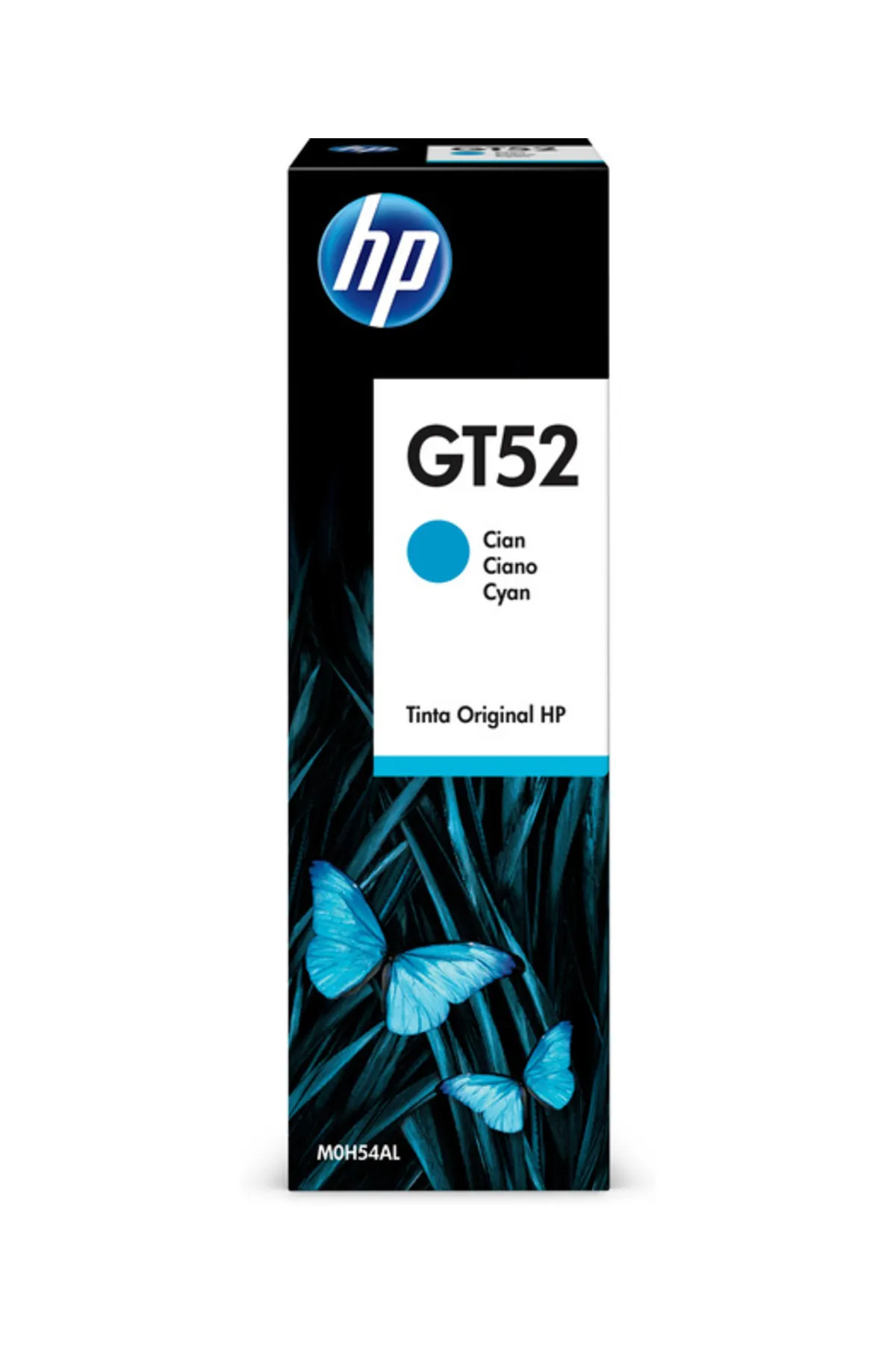 HP M0h54ae Cyan Original Ink Bottle (GT52)